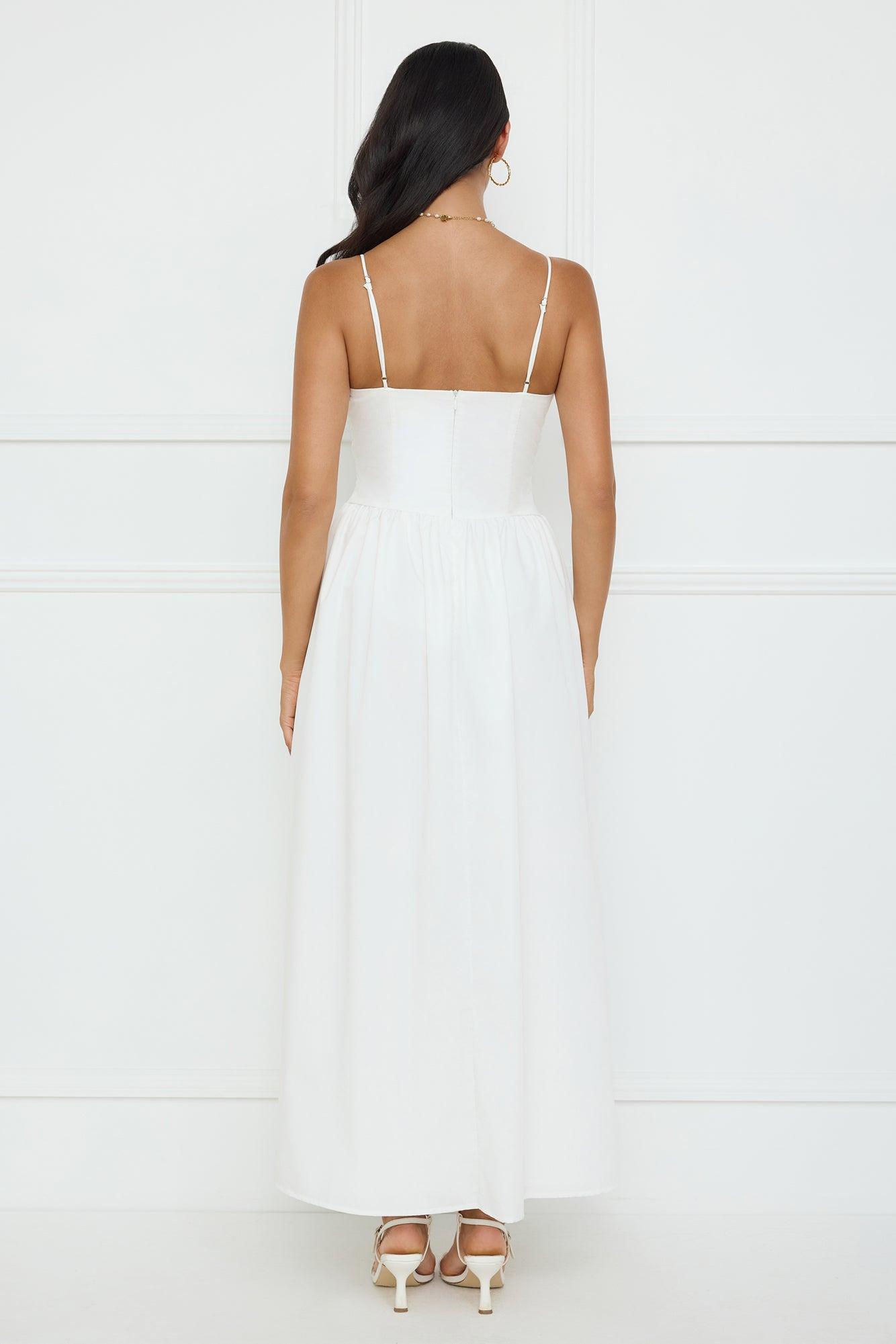 Pretty Willow Maxi Dress White Product Image