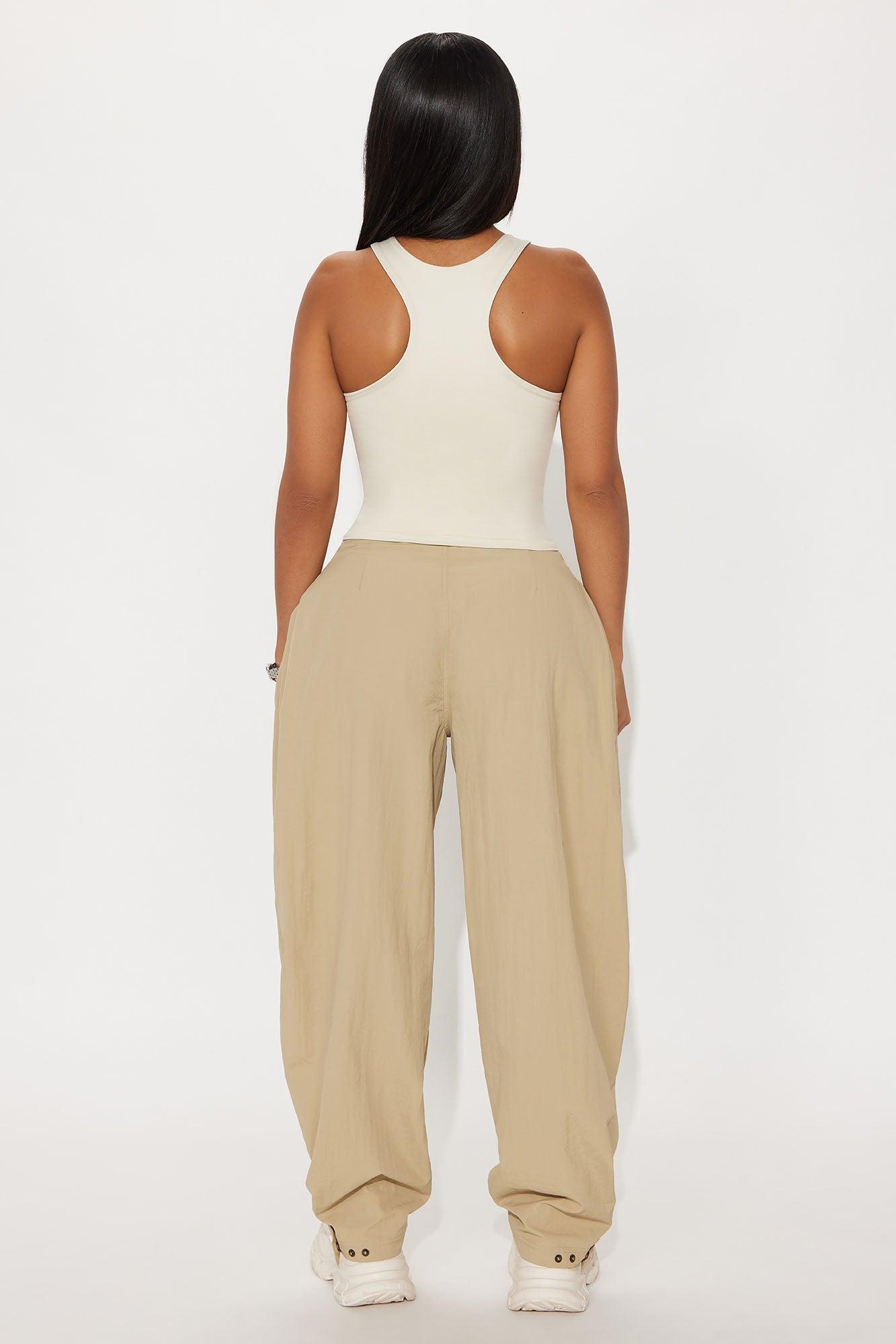 Contour Double Lined High Neck Tank Top - Bone Female Product Image