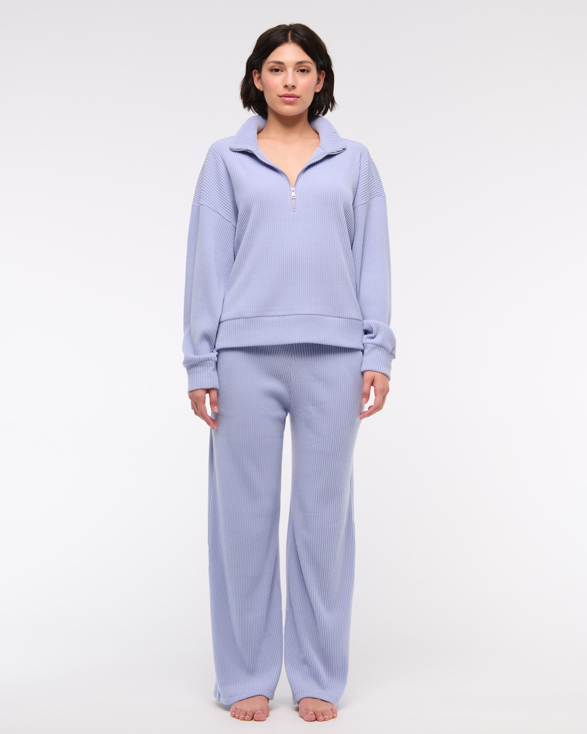 Lounge Brushed Rib Half-Zip Product Image