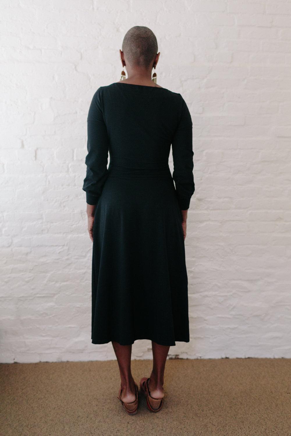 Simone Dress in Black Knit Product Image