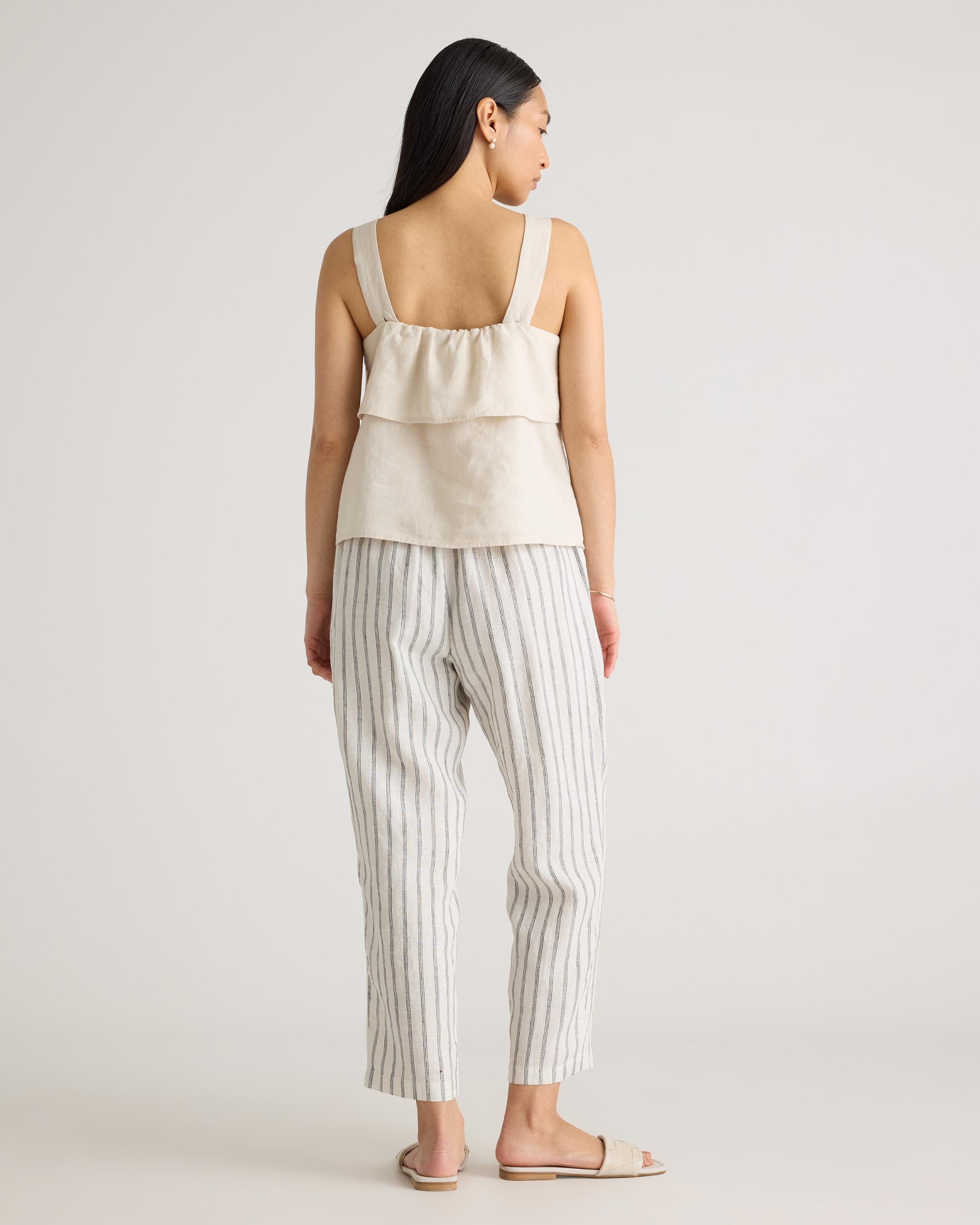 Quince | Women's 100% European Linen Tapered Ankle Pants Size XL Product Image