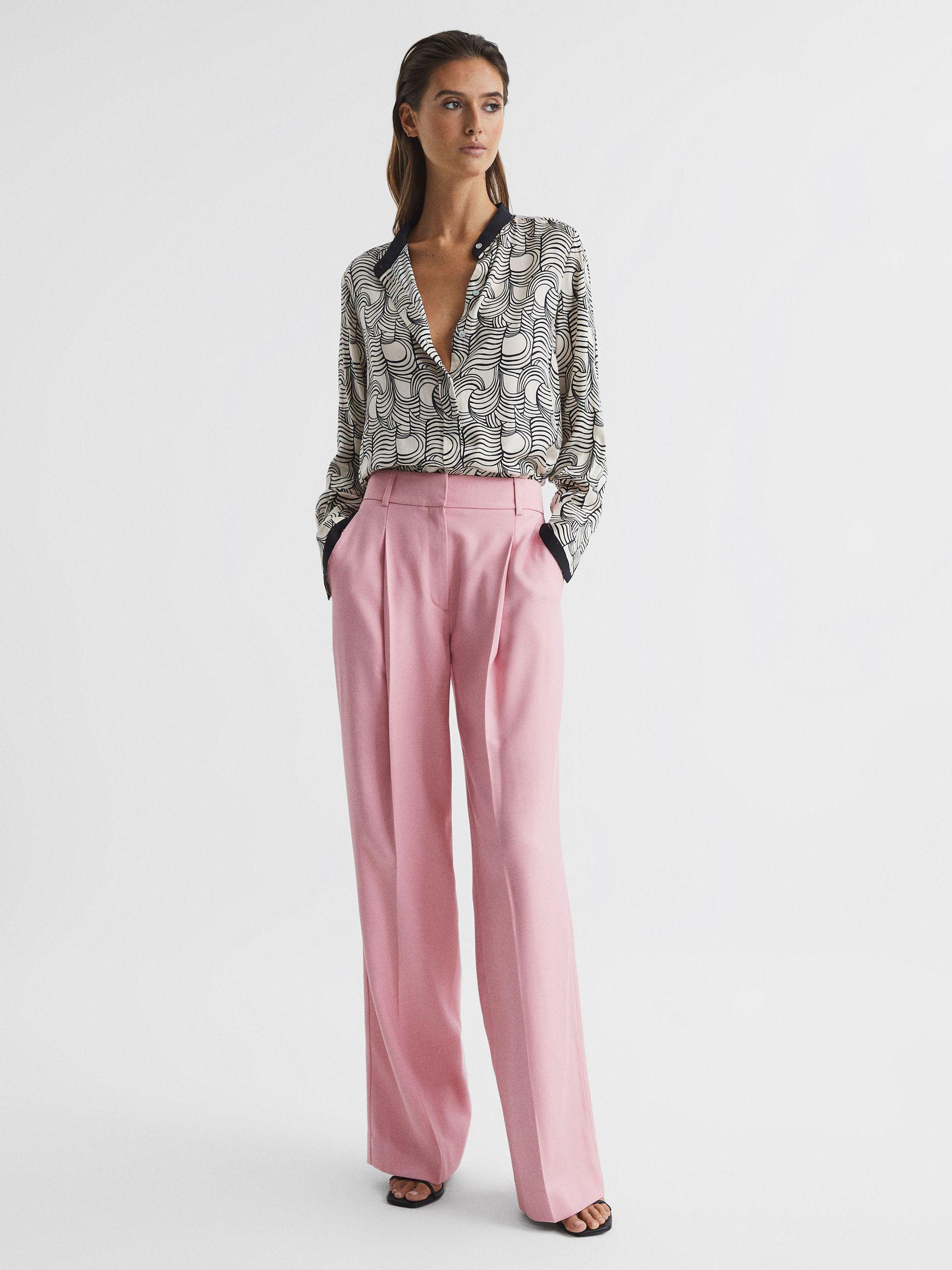 Wide Leg Trousers in Pink Product Image