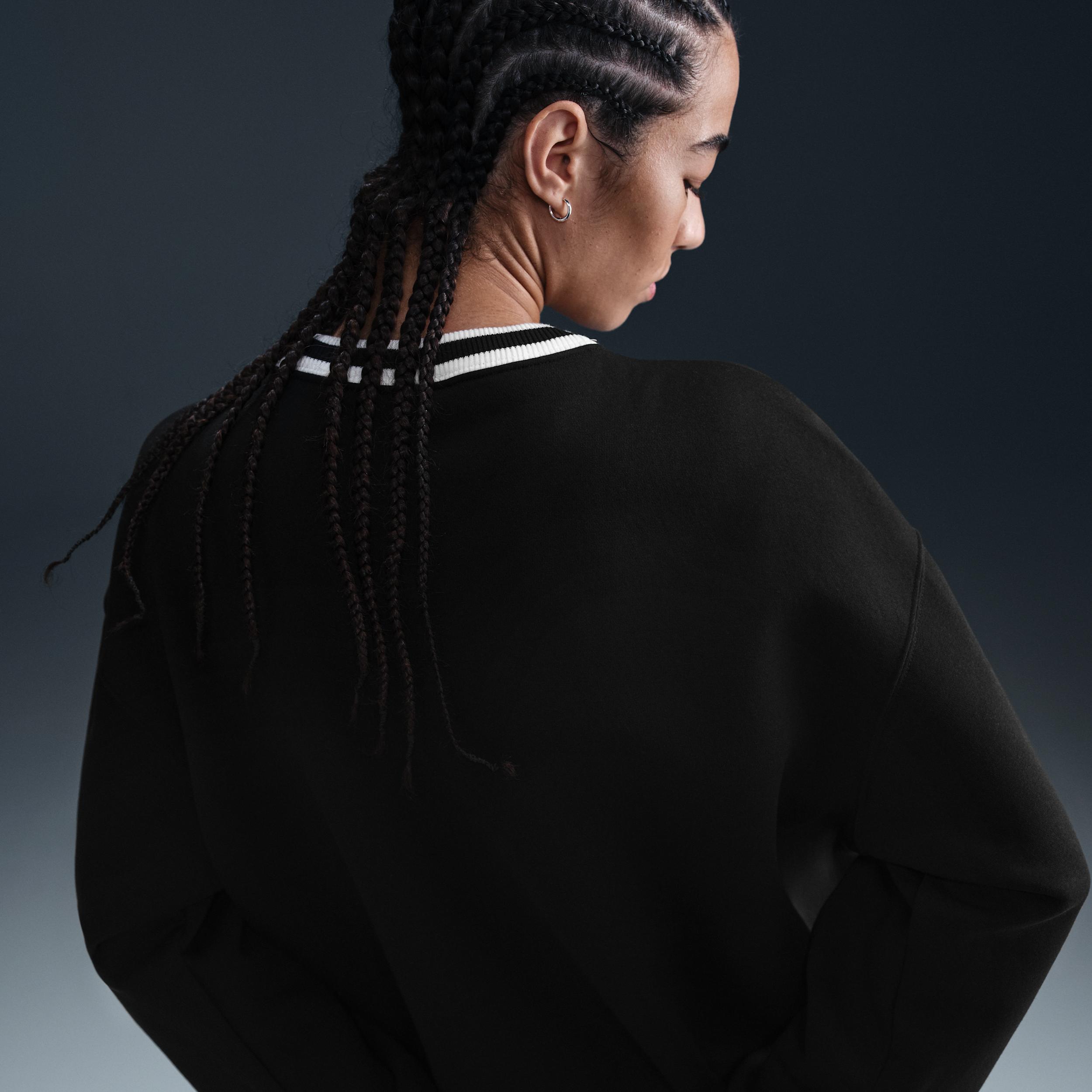 Womens Nike Sportswear Phoenix Fleece Oversized Graphic Crew-Neck Sweatshirt | HJ0949-233 Product Image