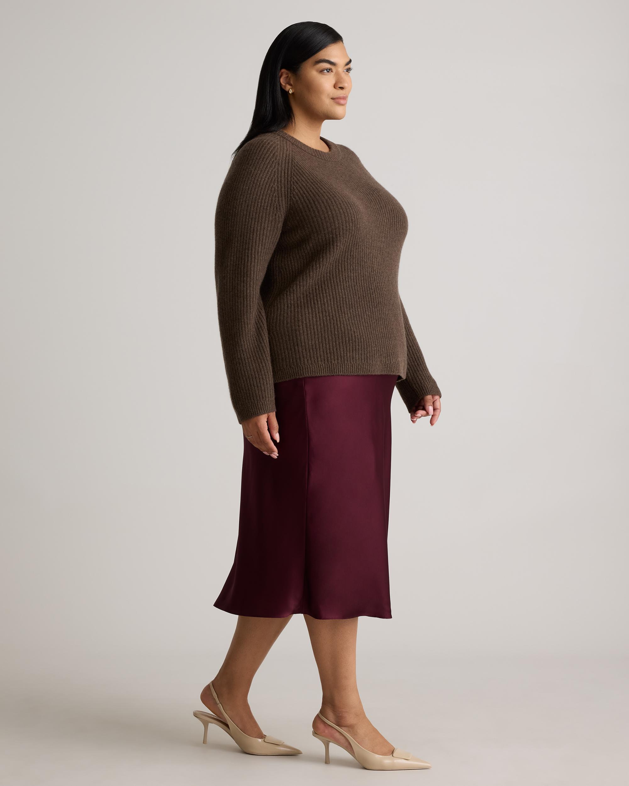 Quince | Women's Mongolian Cashmere Fisherman Crewneck Sweater Product Image