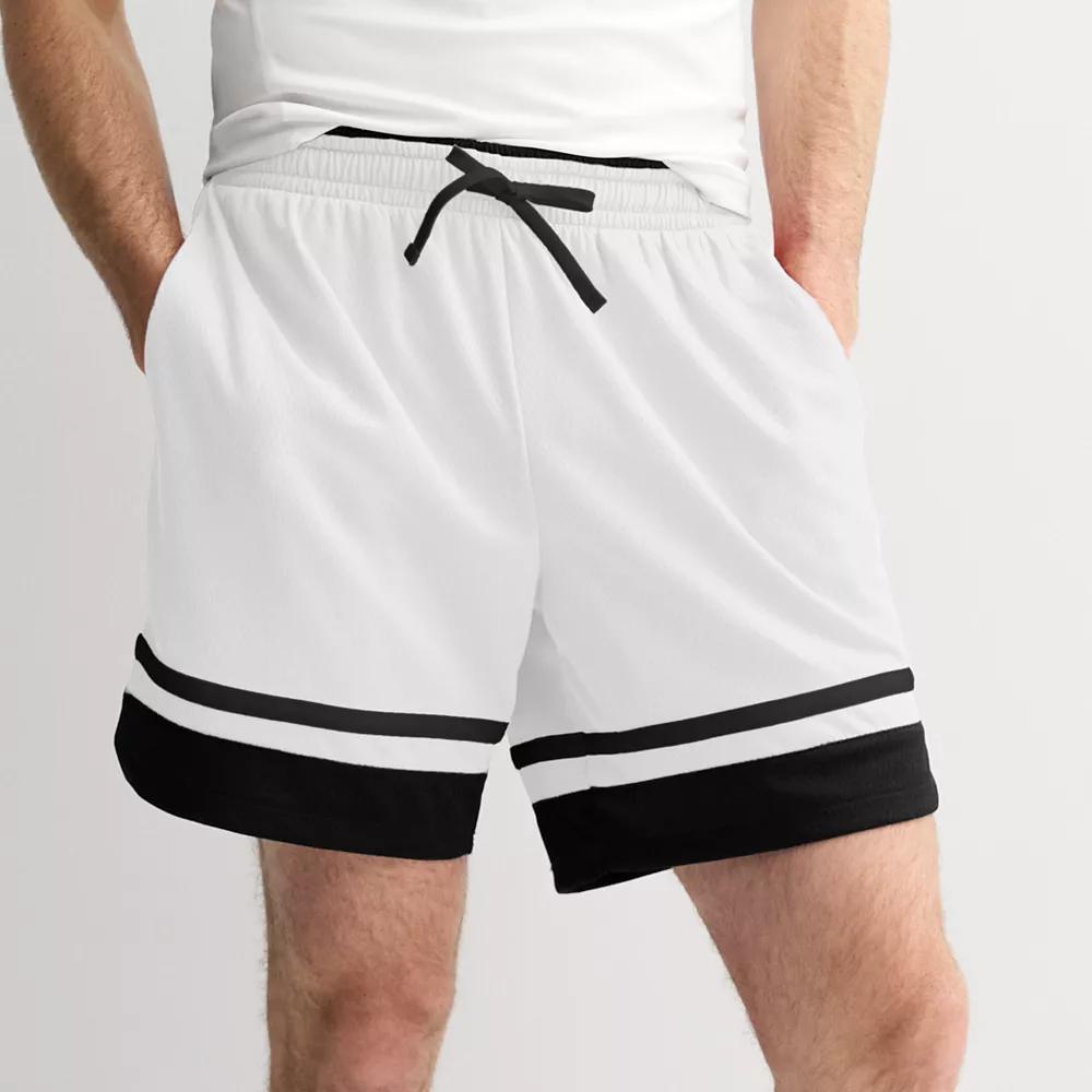 Men's Tek Gear® Retro 8 in. Basketball Shorts, Size: Medium, Modern White Product Image