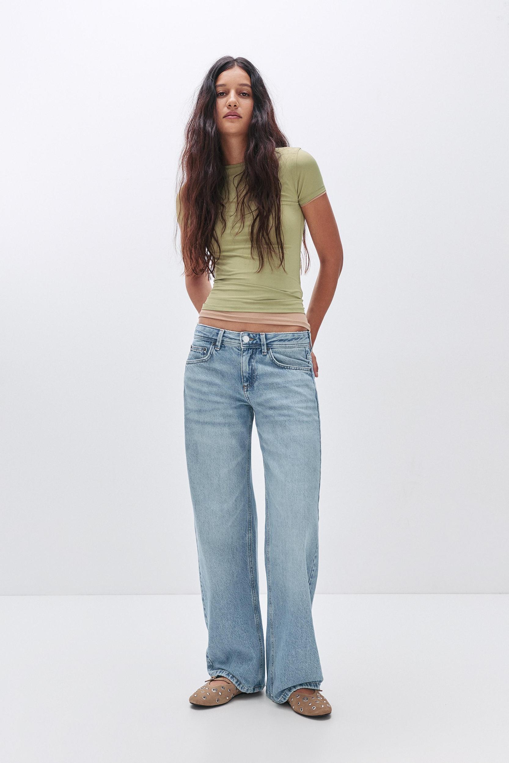 Low-waist straight-leg jeans Product Image