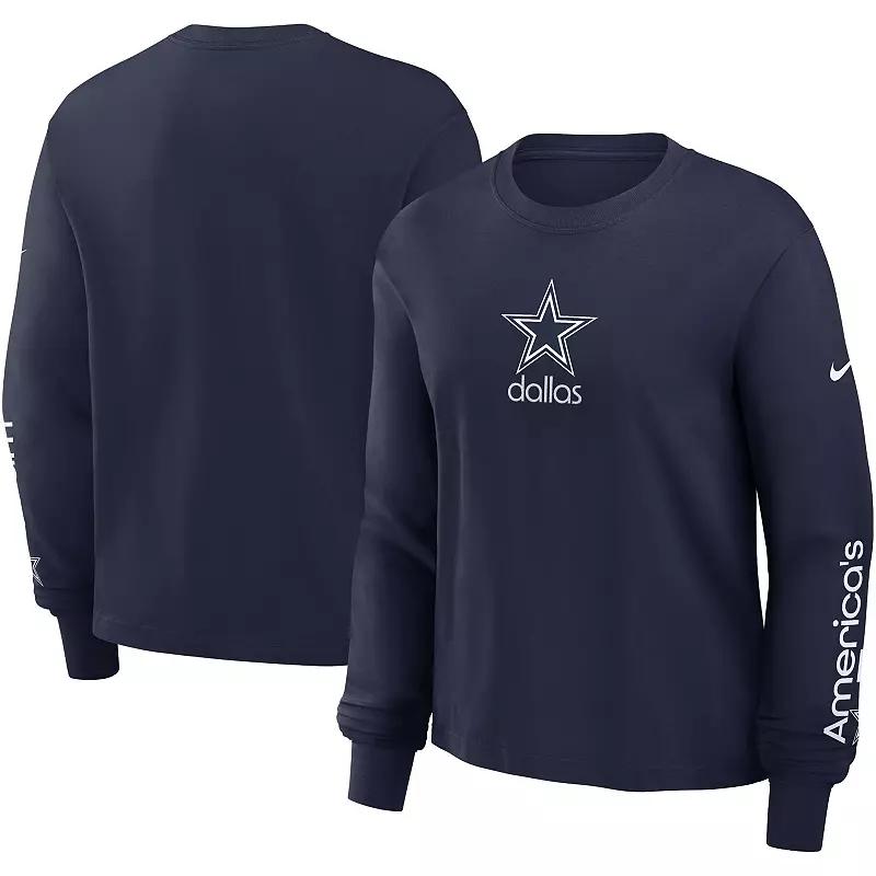 Dallas Cowboys Boxy Nike Womens NFL Long-Sleeve T-Shirt | 01N241S7RD-2QV Product Image