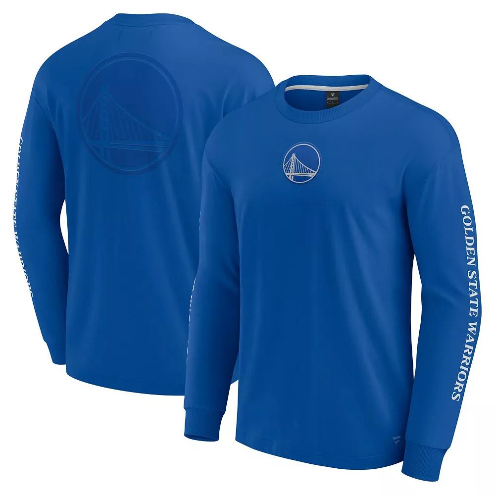 Men's Fanatics Royal Golden State Warriors Elements Strive Long Sleeve T-Shirt,  Product Image