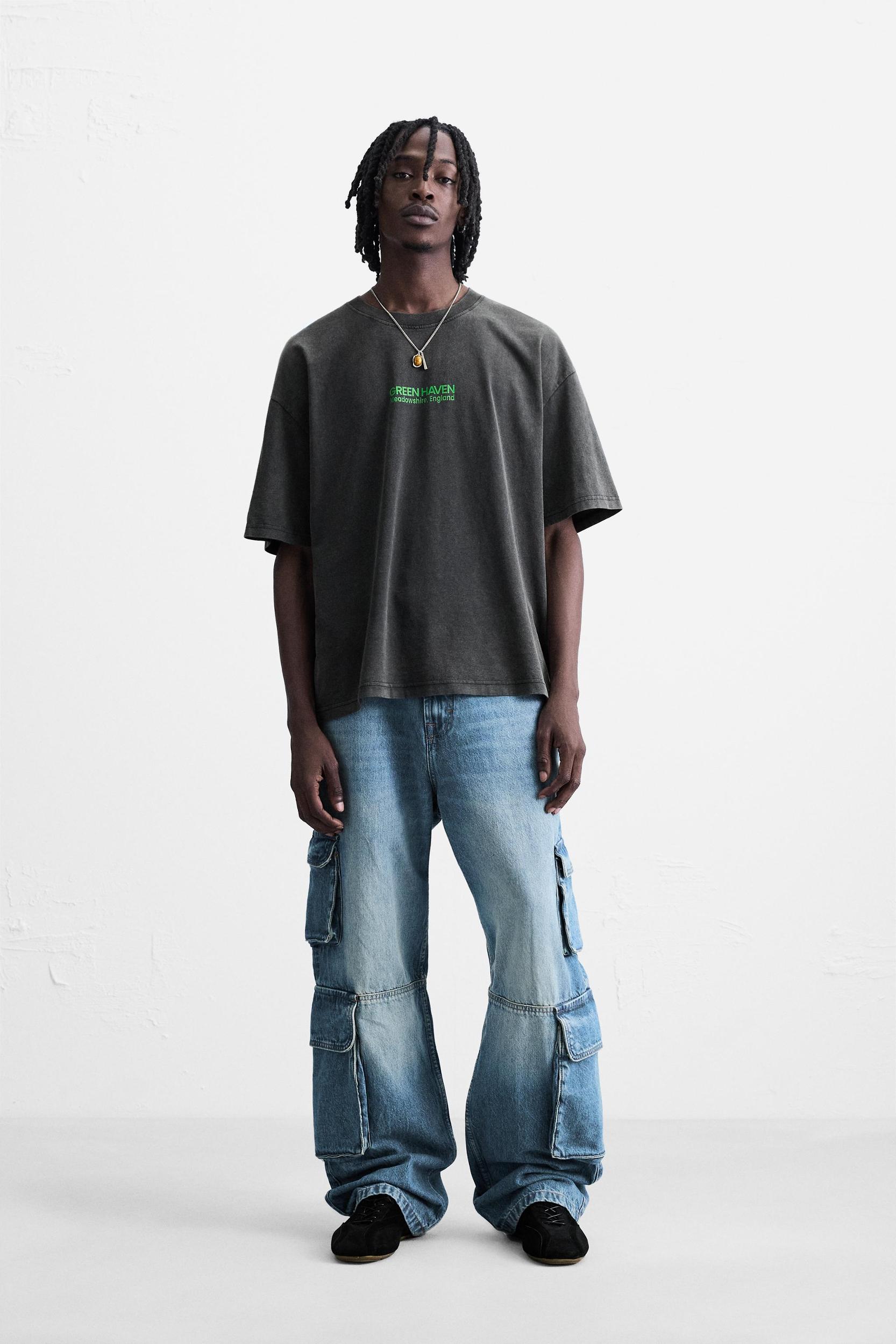 WASHED TEXT T-SHIRT Product Image