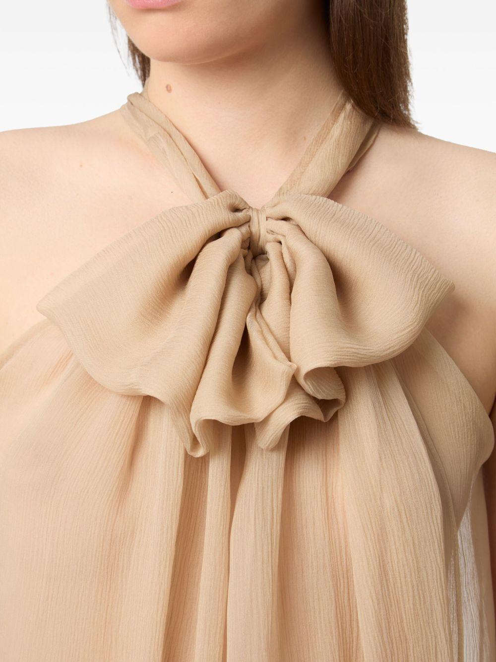 halterneck silk top Product Image