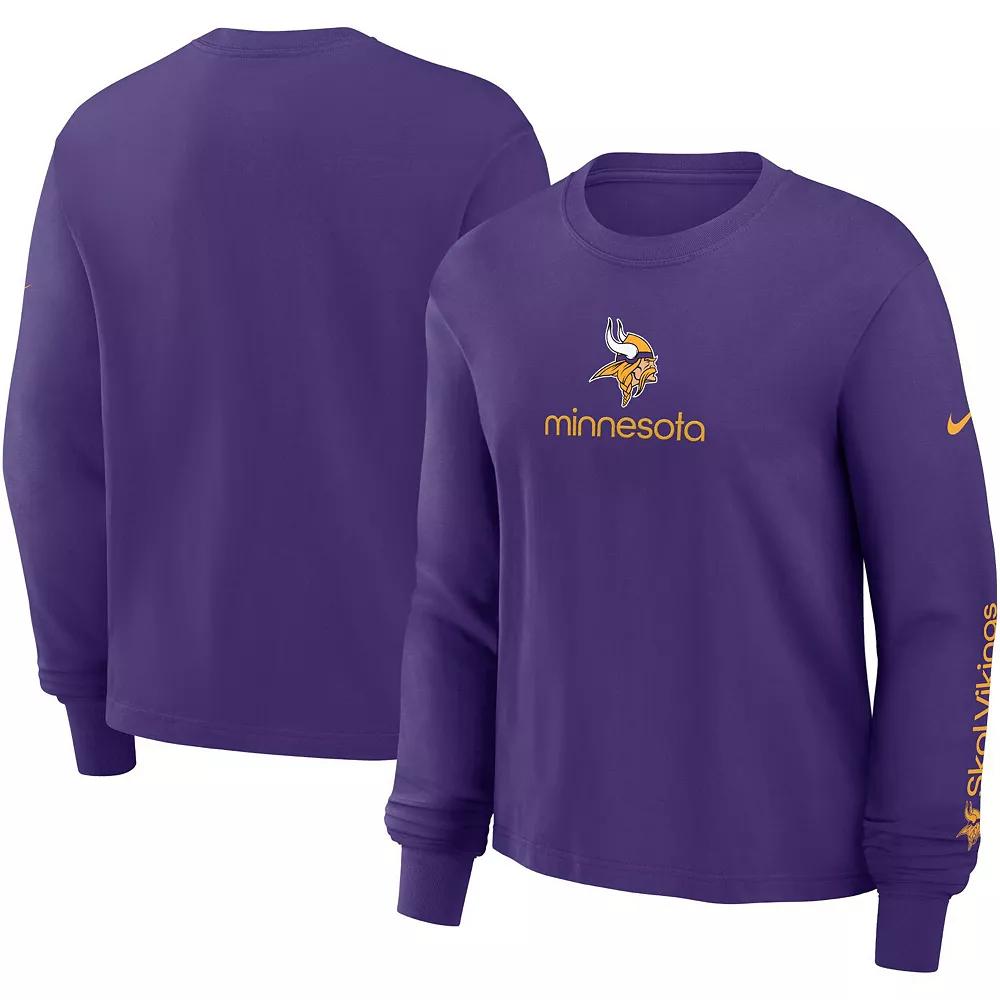 Women's Nike Purple Minnesota Vikings Boxy Long Sleeve T-Shirt, Size: Medium Product Image