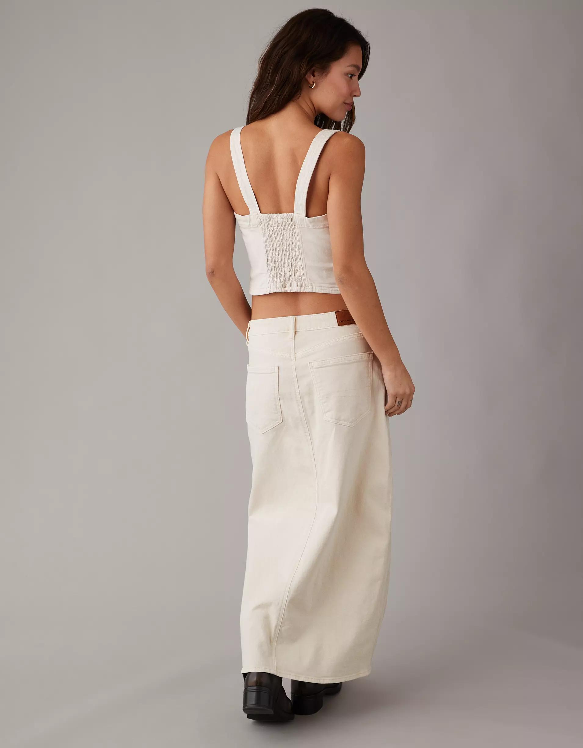 AE Cropped Denim Tank Top Product Image