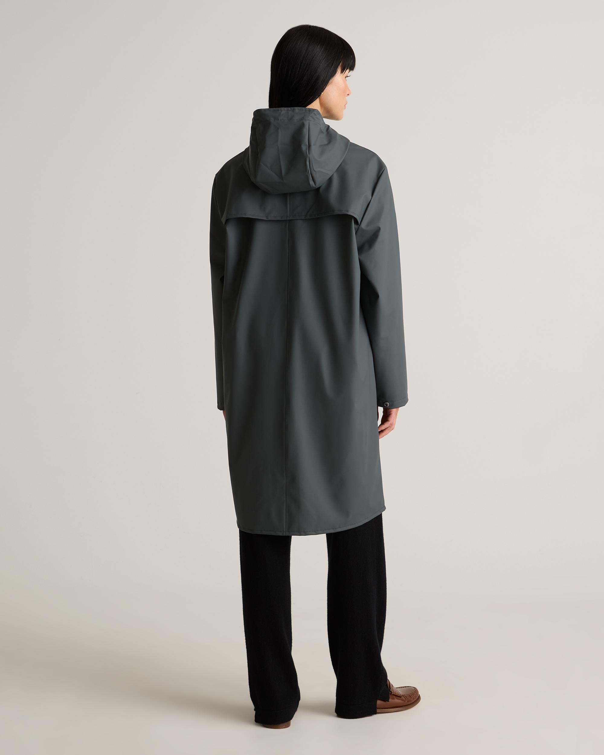 Quince | Women's Waterproof Rubberized Long Rain Jacket Recycled Polyester Product Image