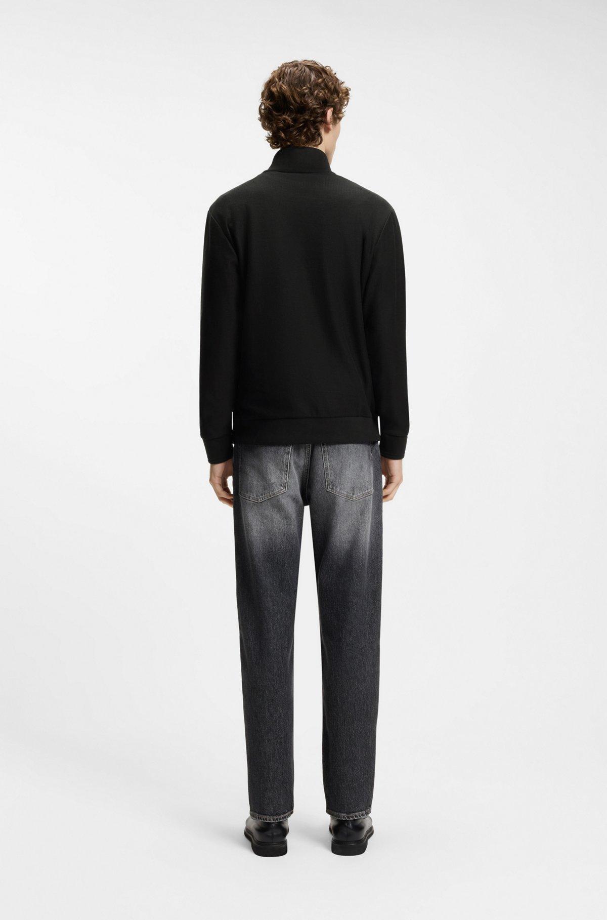 Quarter-zip sweatshirt in a cotton blend Product Image