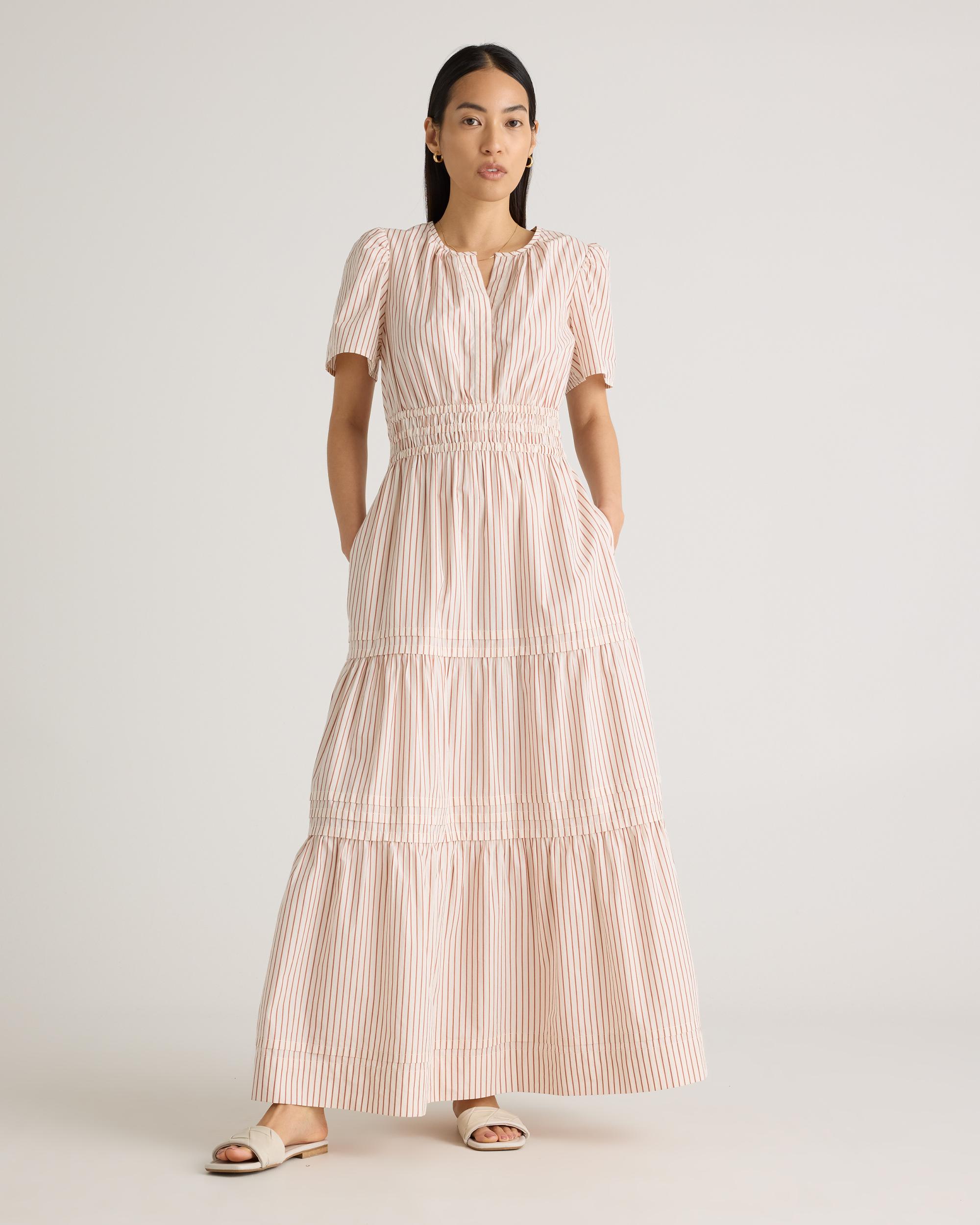 Quince | Women's Poplin Tiered Maxi Dress Cotton Product Image