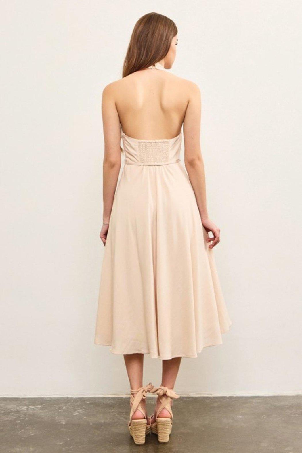 Halter Midi Dress Product Image