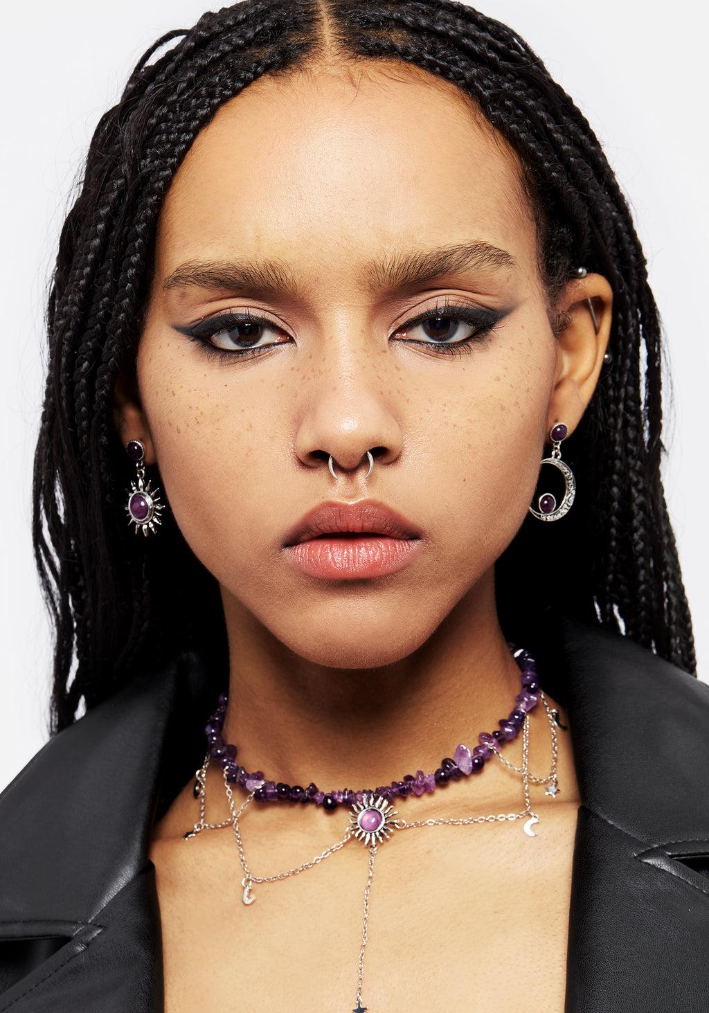 Eclipse Gem Drop Earrings Product Image