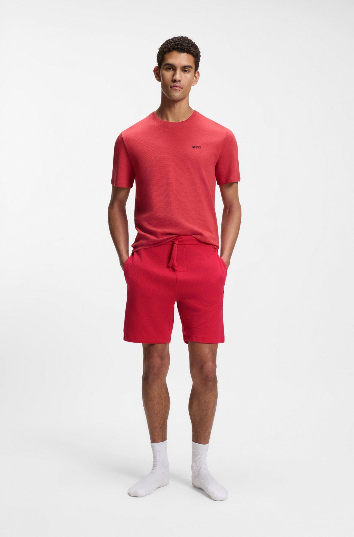 Cotton-blend pajama shorts with embroidered logo Product Image