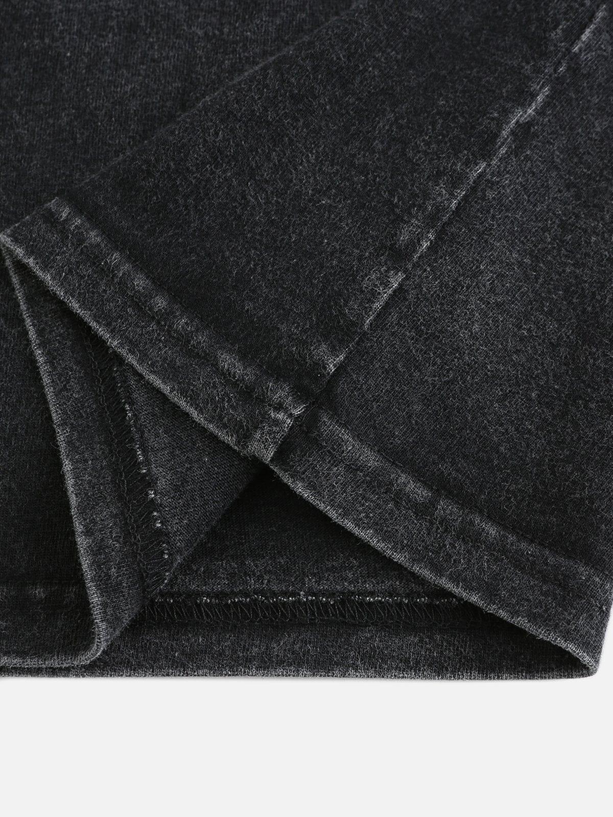 Men's Contrast Color Patchwork Short Sleeve Tee Product Image