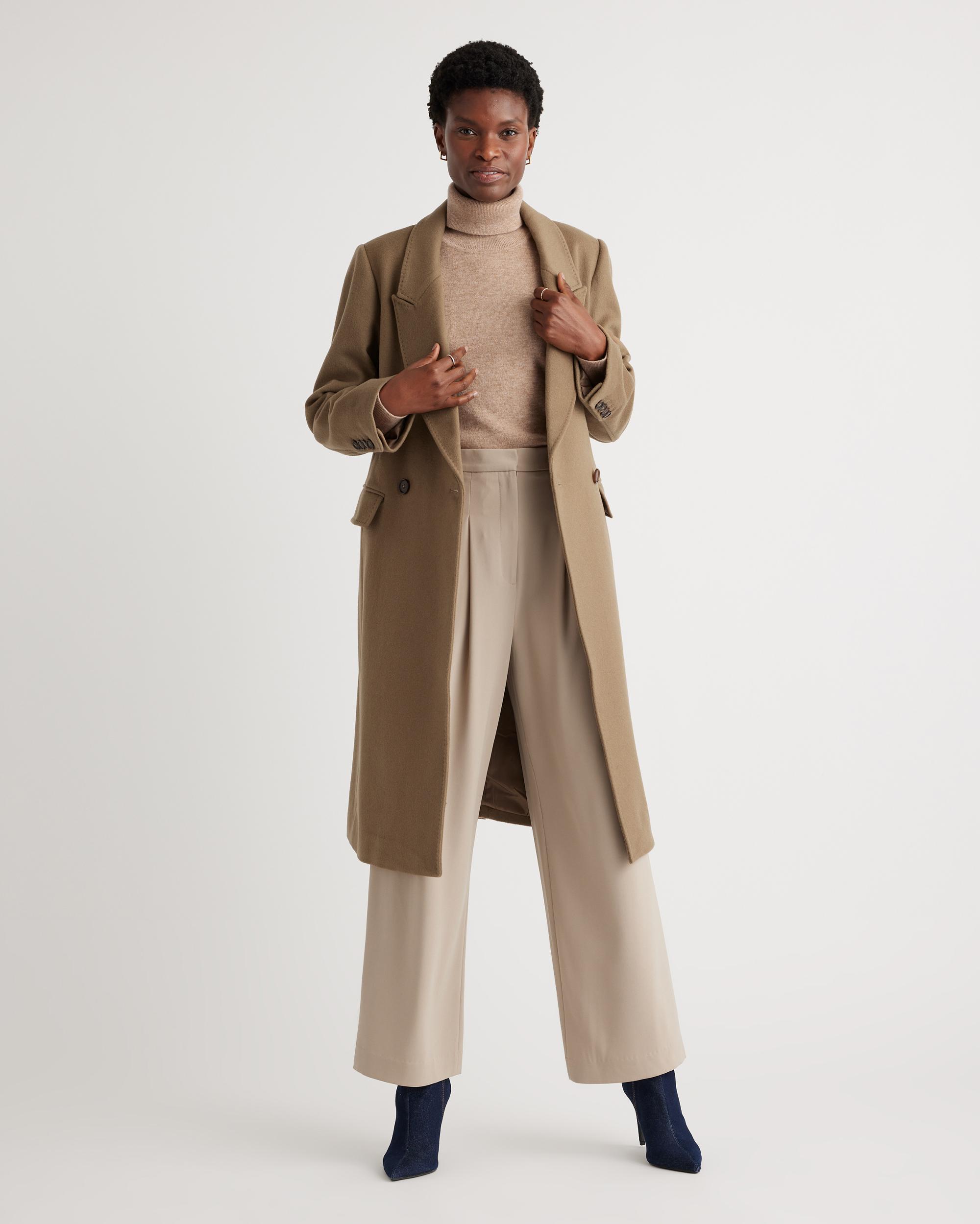 Quince | Women's Italian Wool Double-Breasted Coat Wool/Nylon Product Image