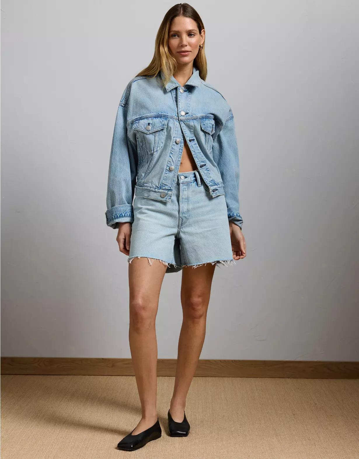 AE77 Premium Baggy Denim Short Product Image