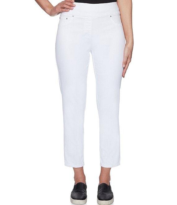 Ruby Rd. Extra Stretch Denim Straight Leg Ankle Pull-On Pants Product Image
