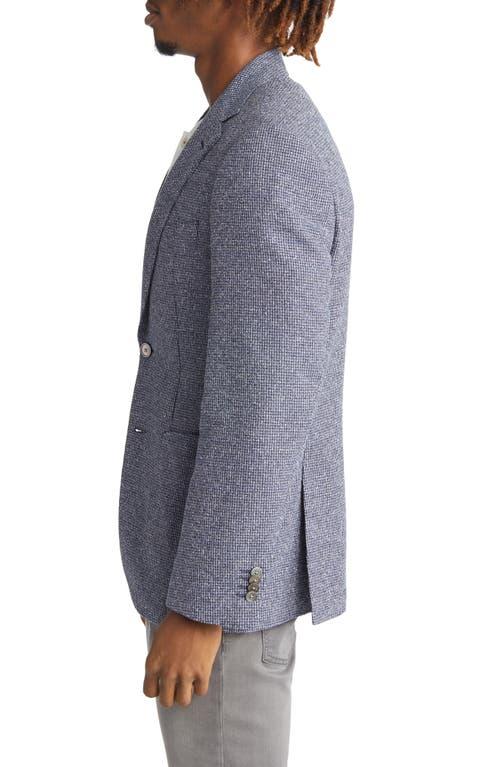 BOSS Men's Janson Regular Fit Microcheck Wool Blend Sport Coat in Dark Blue at Nordstrom, Size 40 Regular Product Image