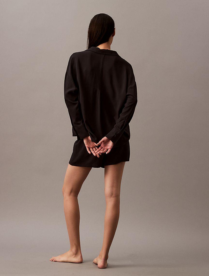 Woven Viscose Sleep Shorts Product Image