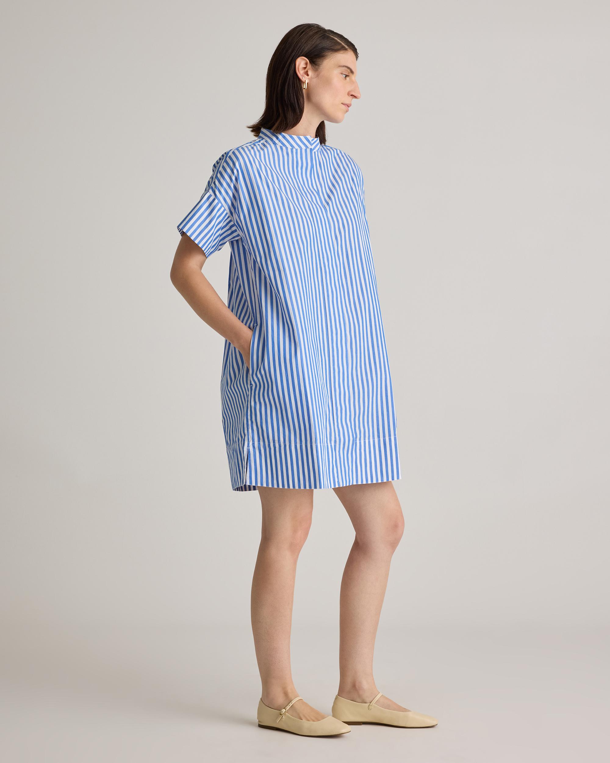 Quince | Women's Short Sleeve Shirt Dress Organic Cotton Product Image
