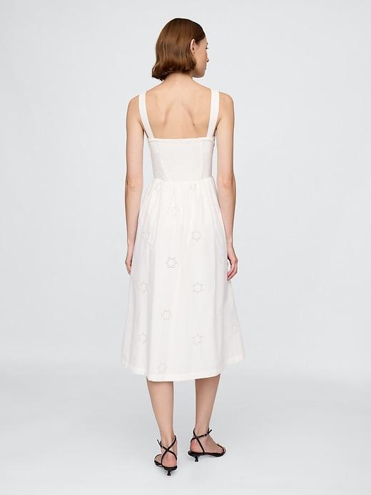 Eyelet Scoop Neck Dress Product Image