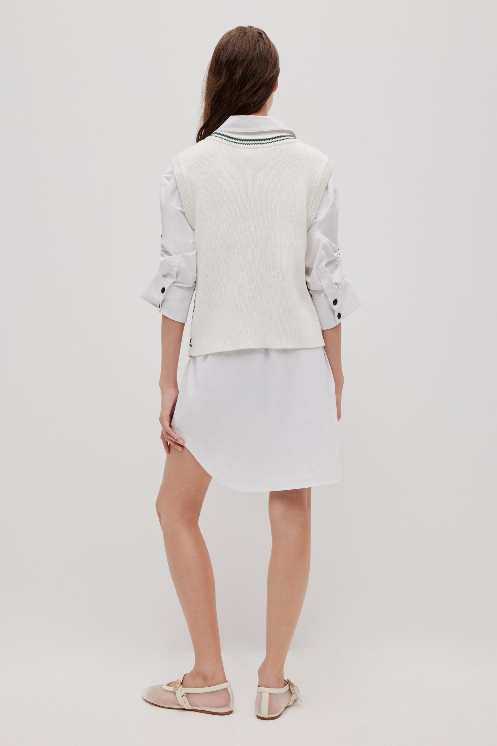 V-Neck Knit Vest 170-WHITE / 4 Product Image