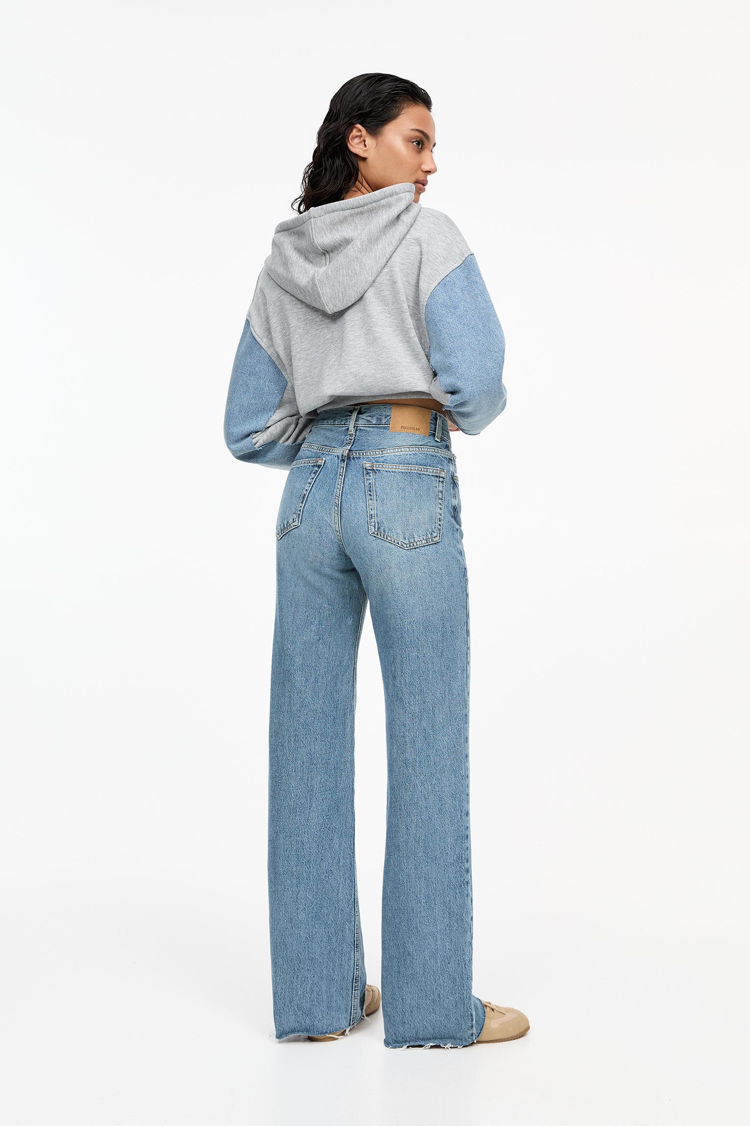 Straight-leg high-waist jeans Product Image