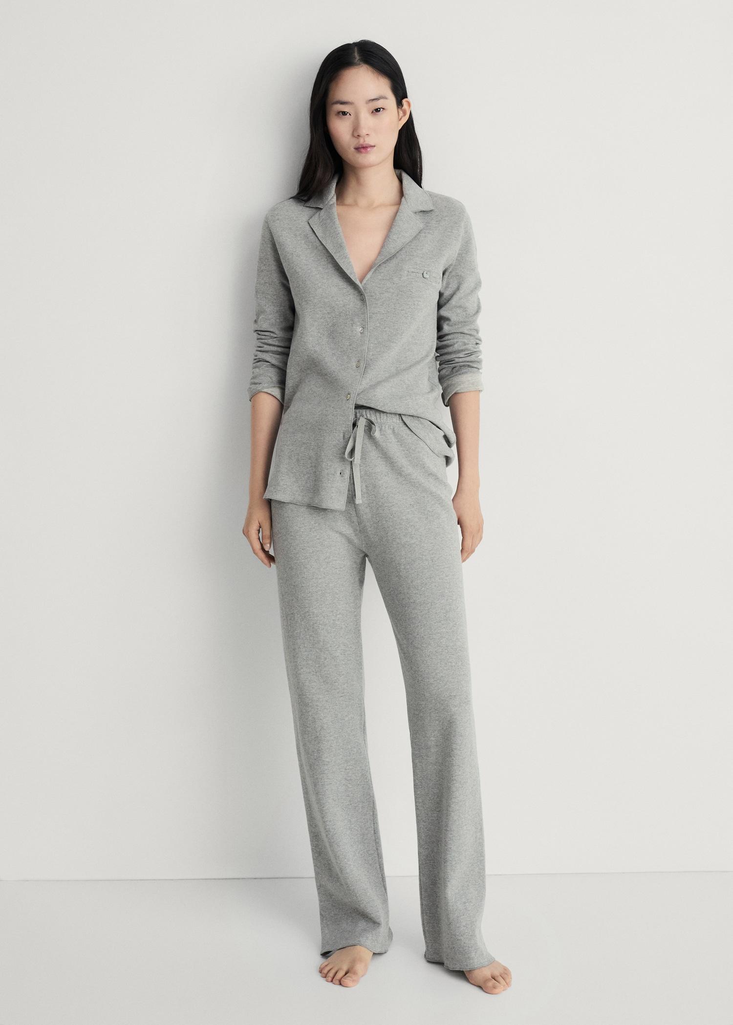 Double-face cotton t-shirt - Women | MANGO USA Product Image