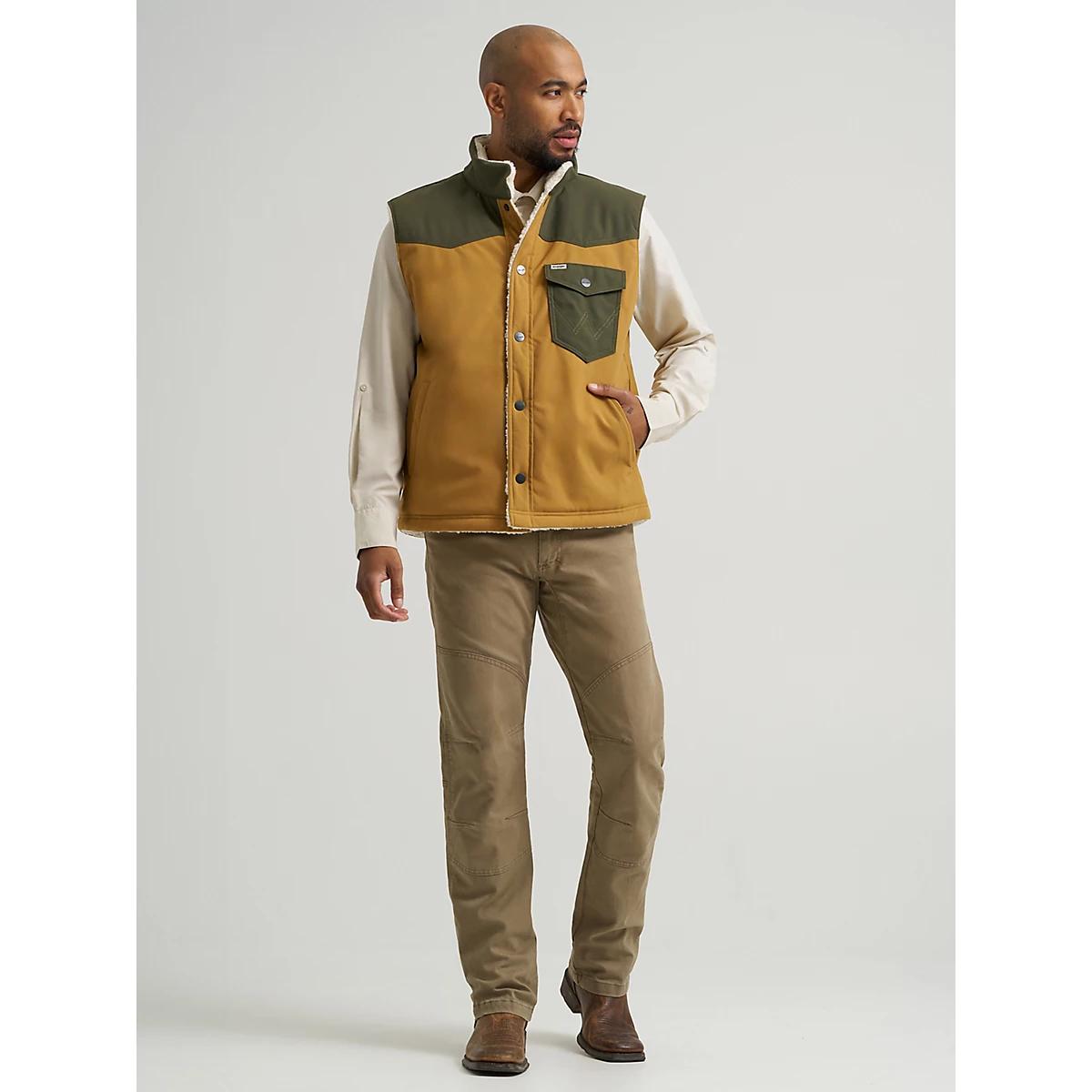 Wrangler All Terrain Gear Men's Tech Range Reversible Vest in Bistre Product Image