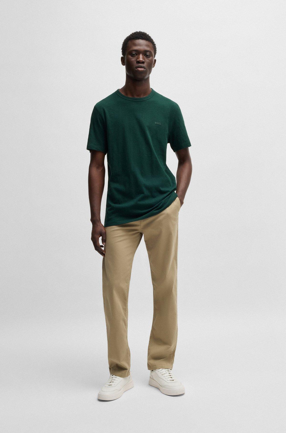 Regular-fit T-shirt in cotton with mouline logo Product Image