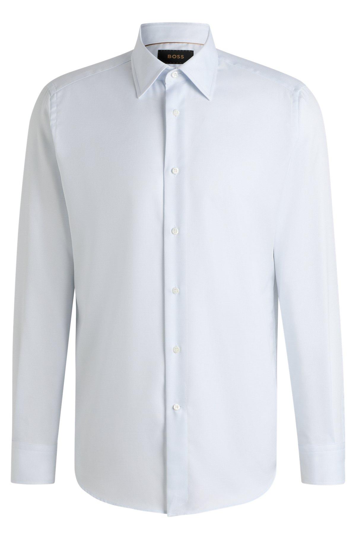 Regular-fit shirt in Italian-made non-iron cotton Product Image