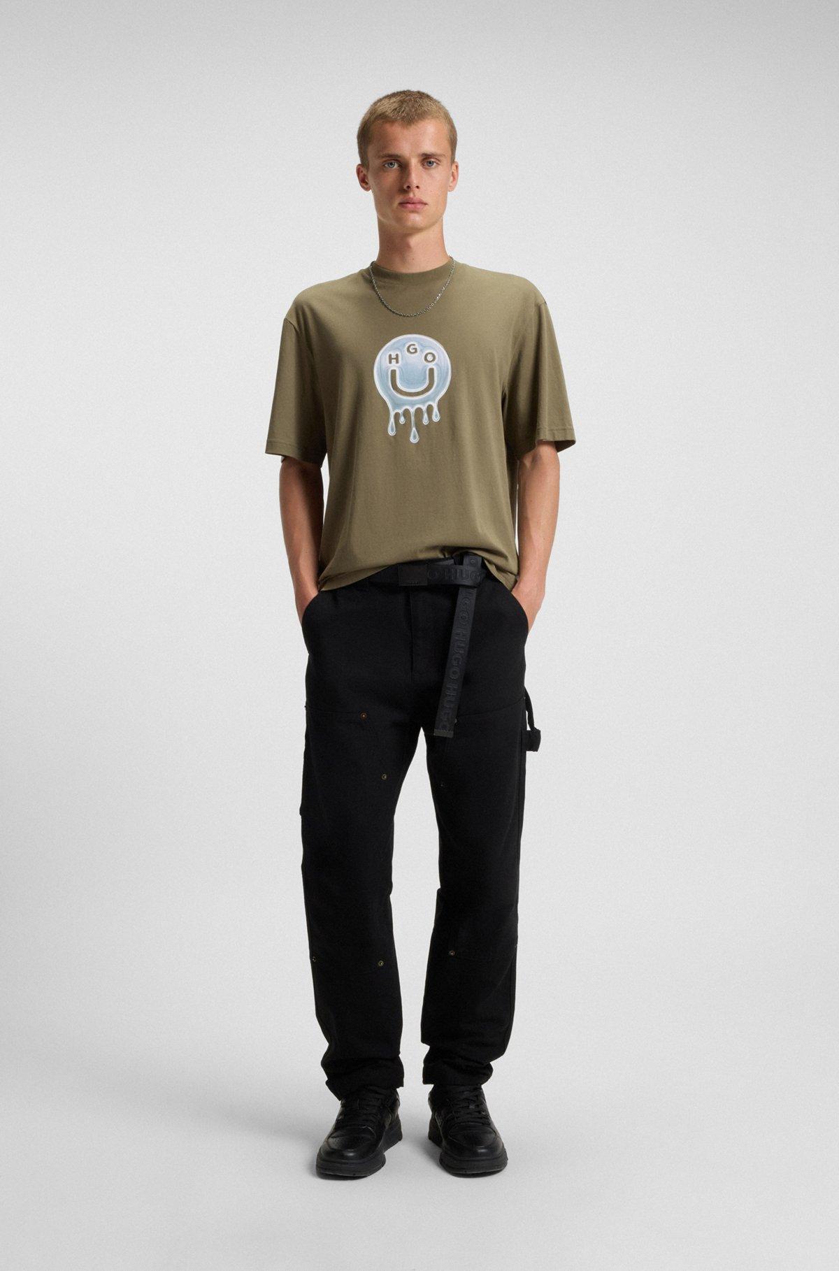 All-gender cotton-jersey T-shirt with graphic print Product Image