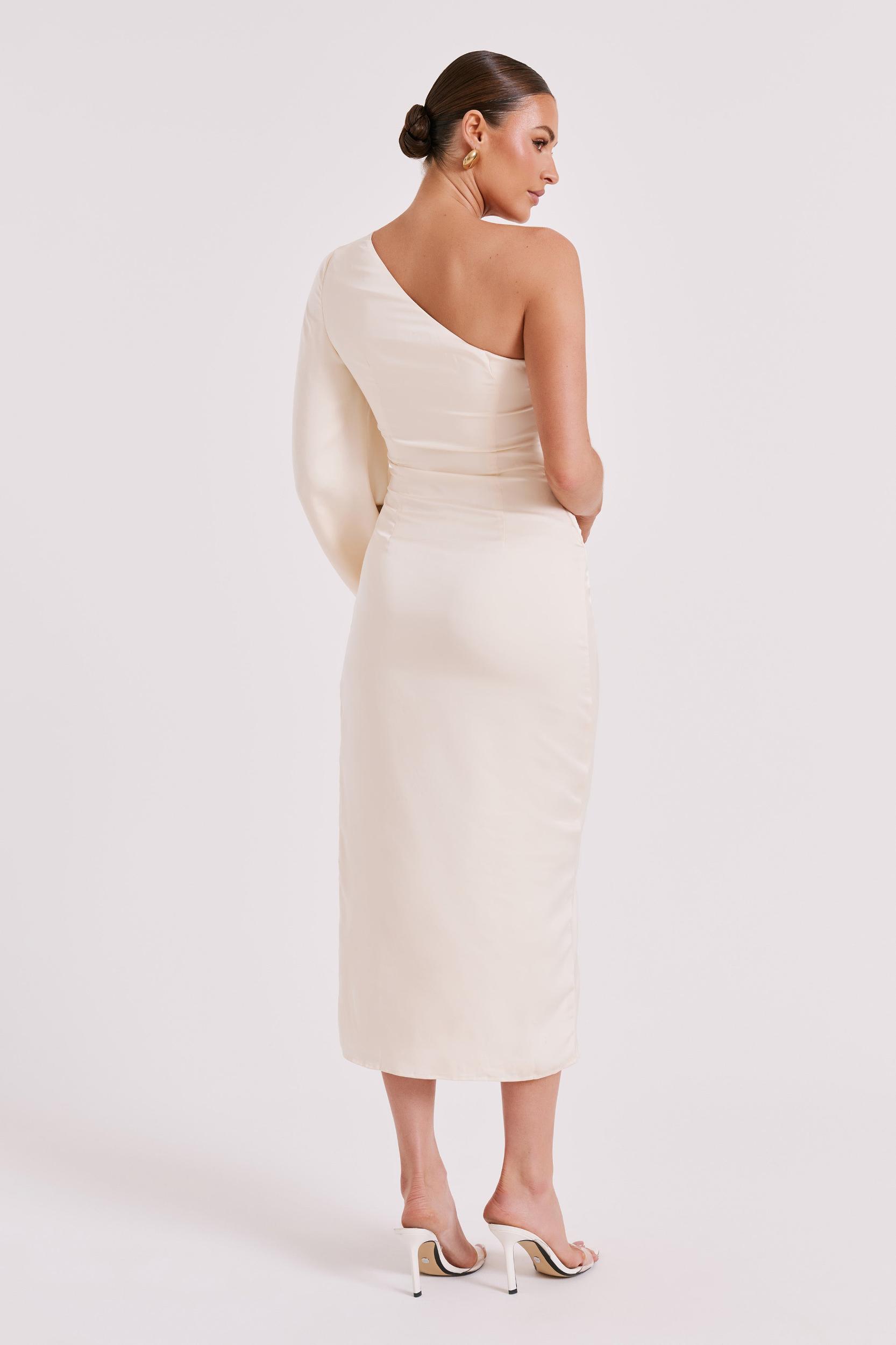 Nyomi One Shoulder Maxi Dress - Ivory Product Image