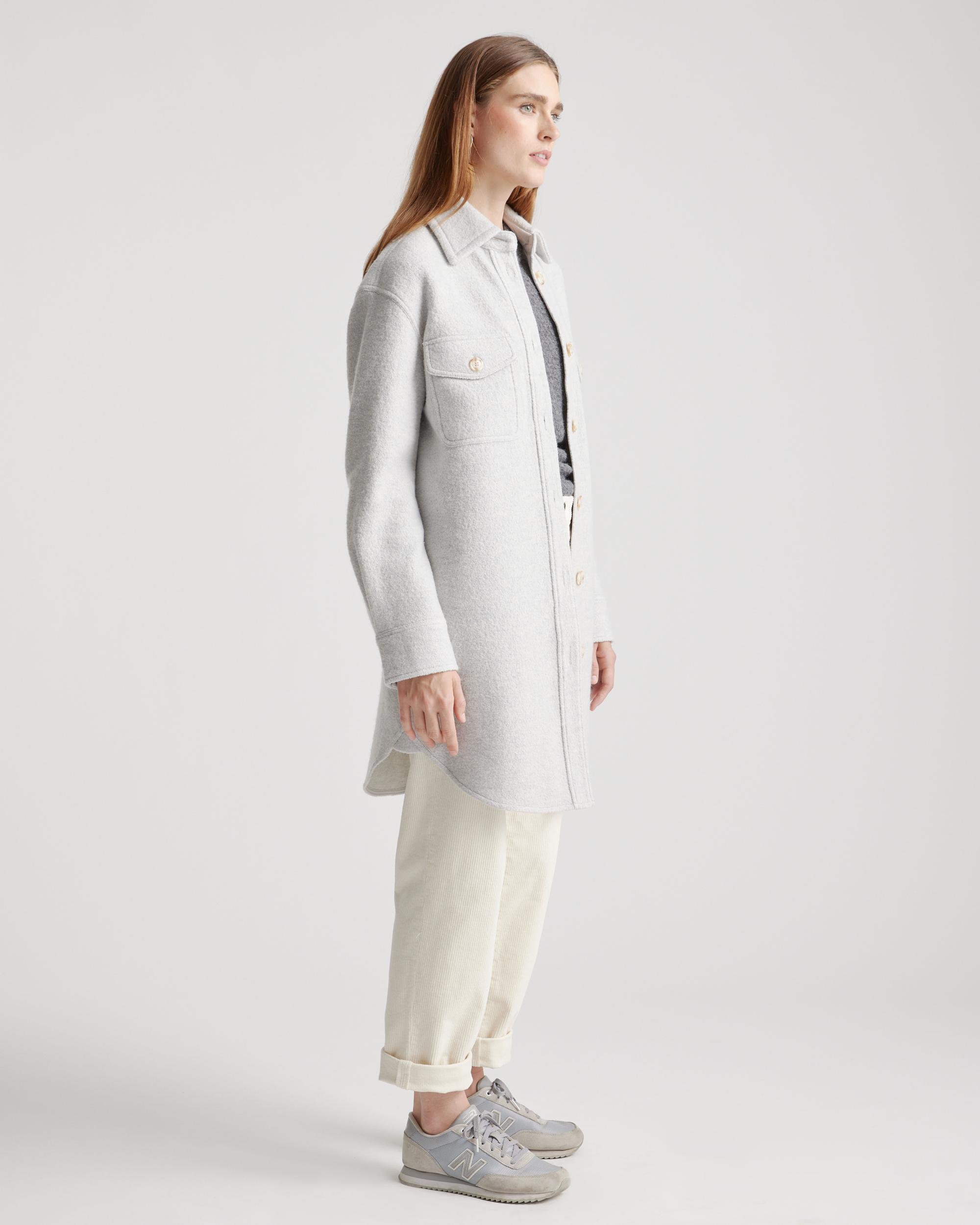 Quince | Women's 100% Merino Wool Long Shirt Jacket Product Image