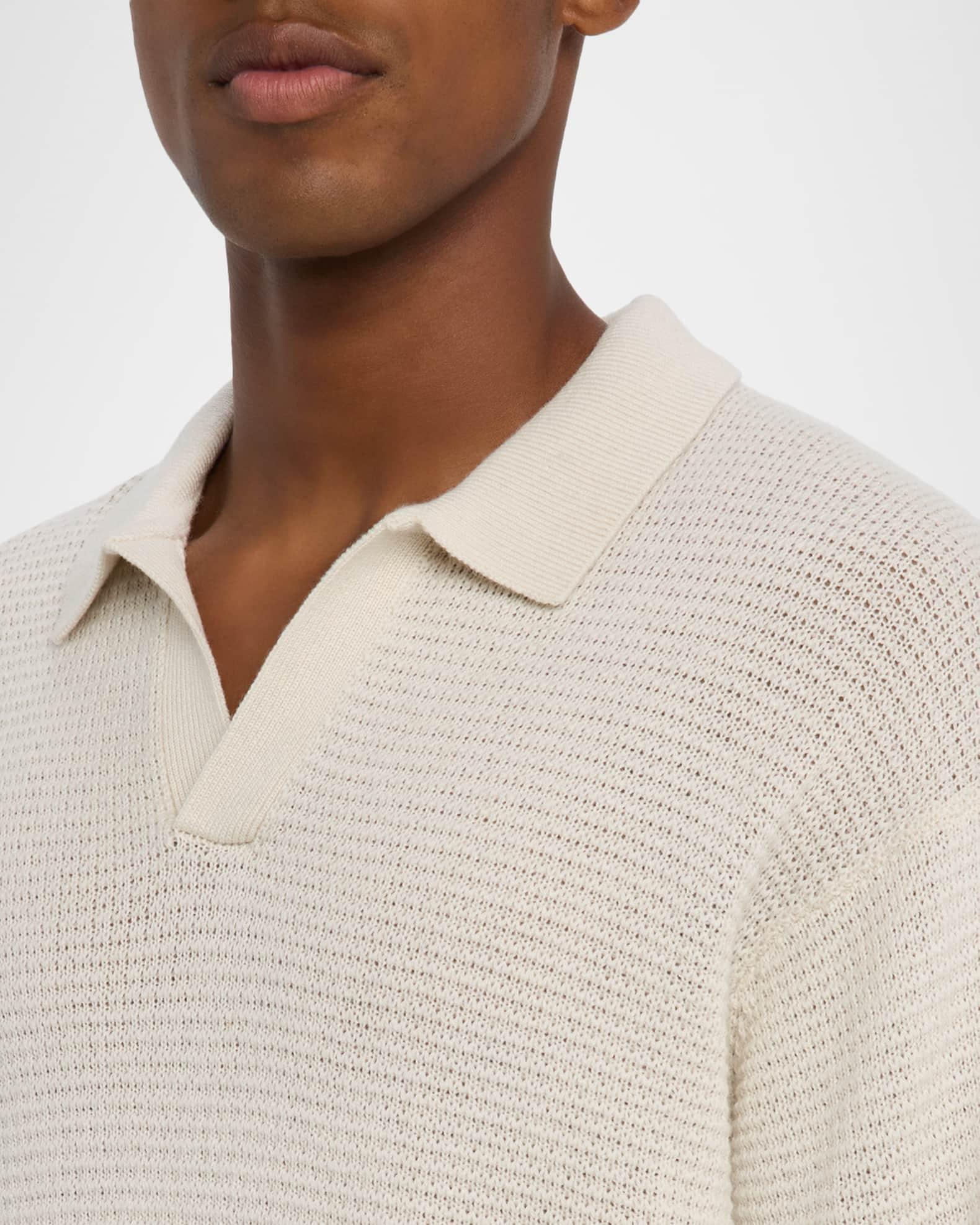 Men's Knit Wool and Cashmere Johnny Collar Sweater Product Image