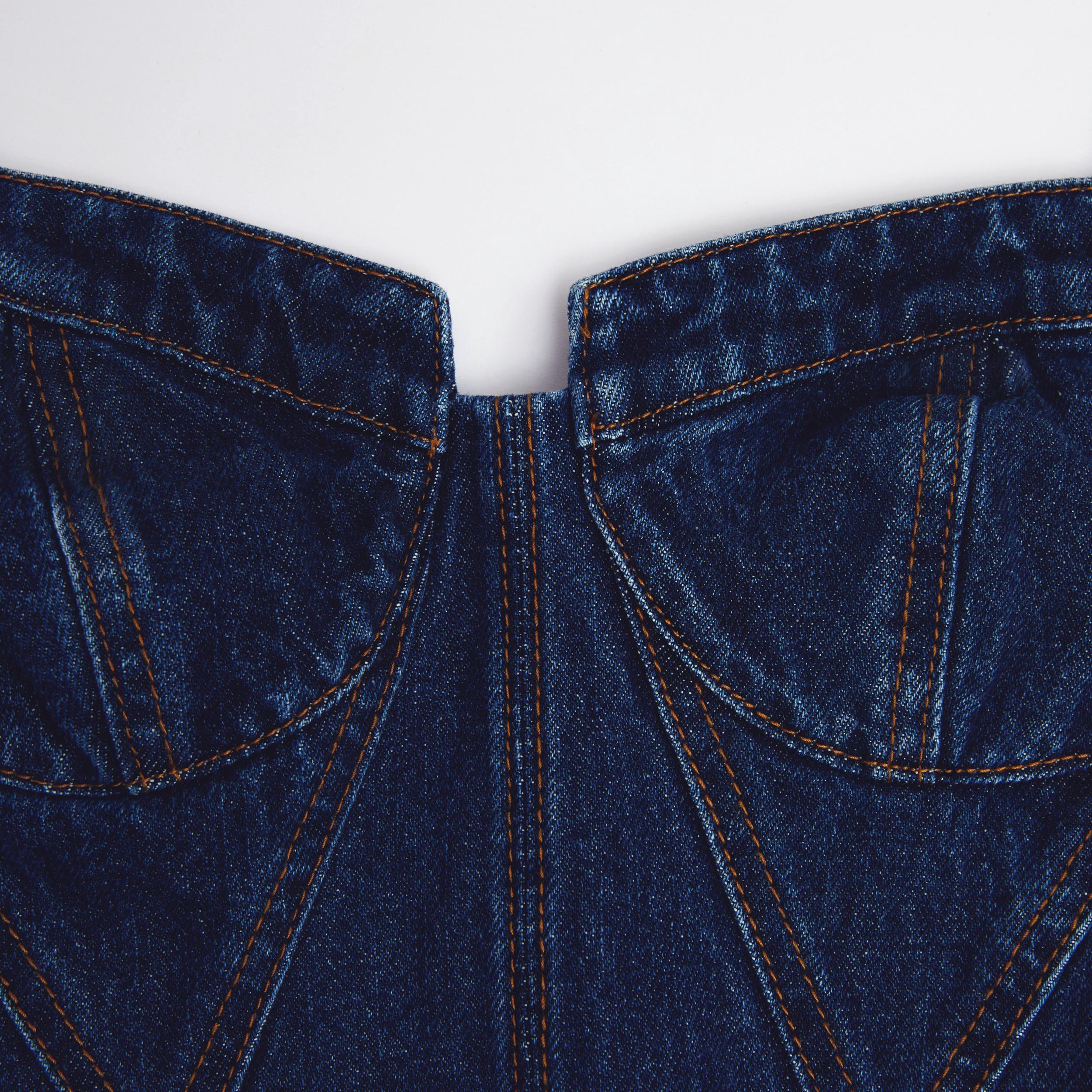 Denim Sweetheart Midi Dress Product Image