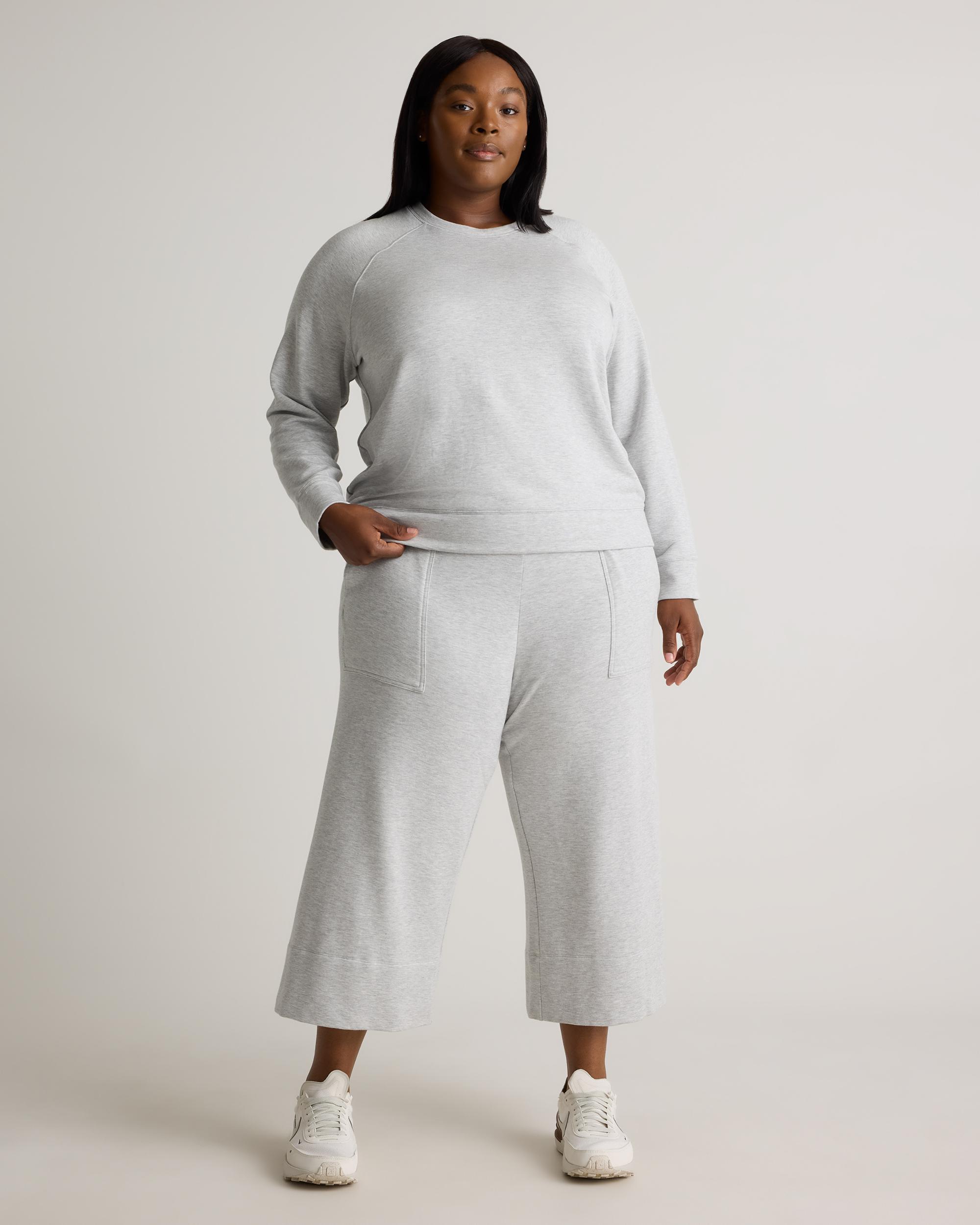 Quince | Women's SuperSoft Fleece Crew Neck Alpaca Sweater Lenzing Modal Product Image