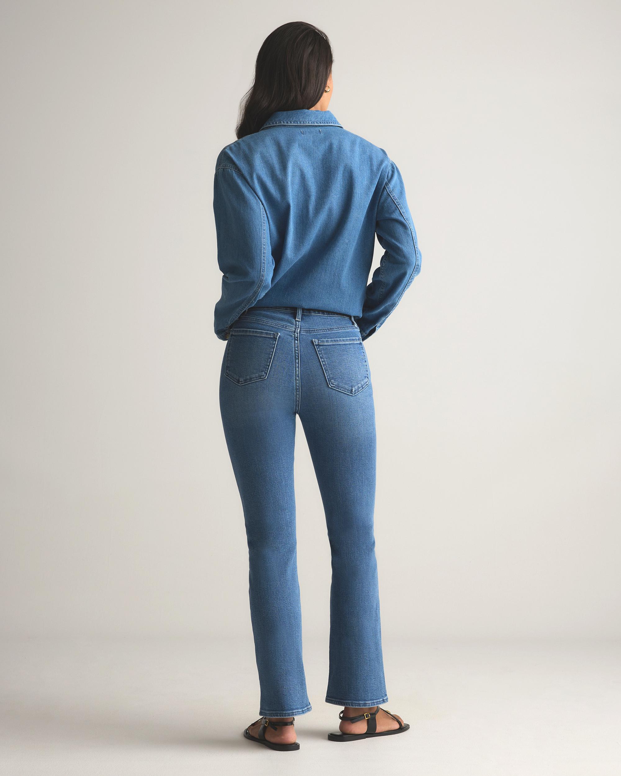 Quince | Women's Bella Stretch Kick Flare Jeans Organic Cotton Product Image