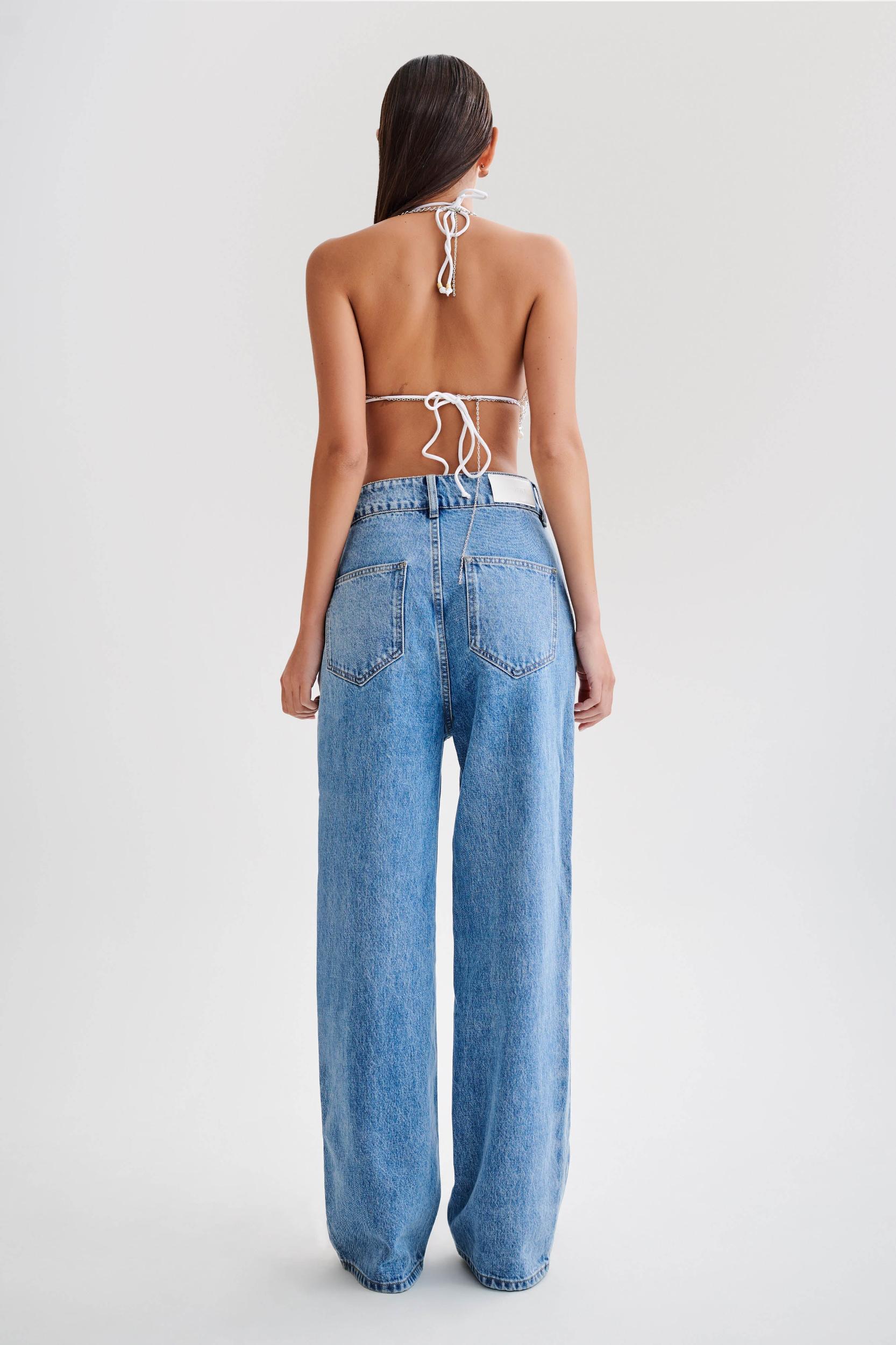 Gretchen Pearl Halter Top - Pearl Product Image