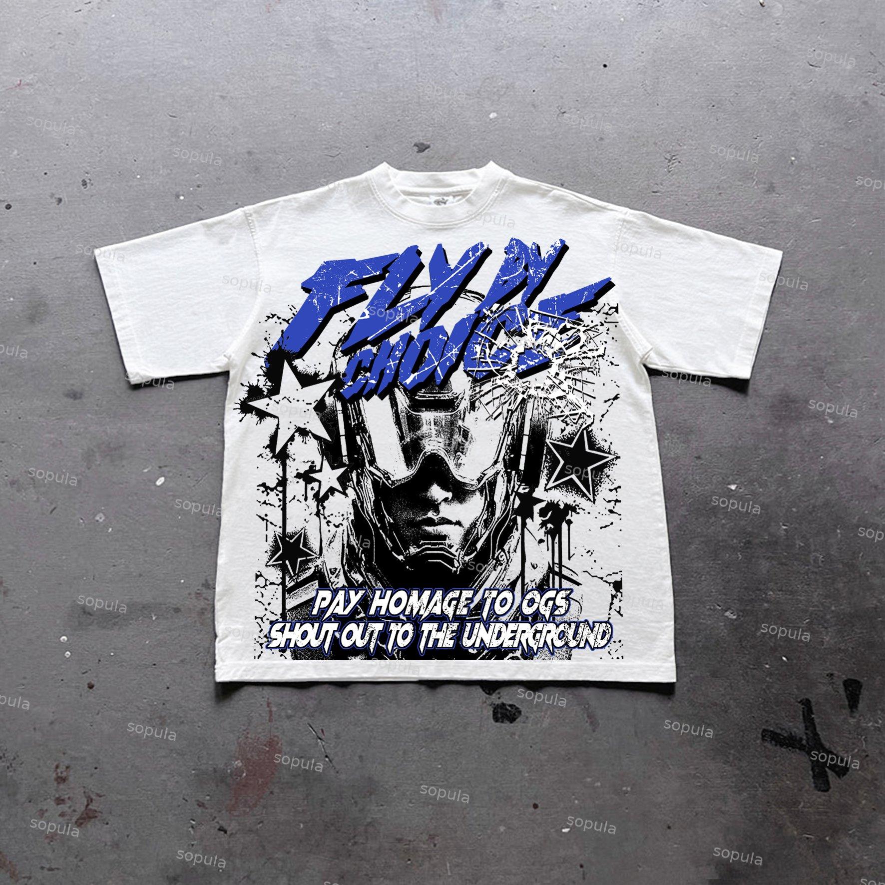 Fly By Choice Graphic Print Cotton T-Shirt Product Image