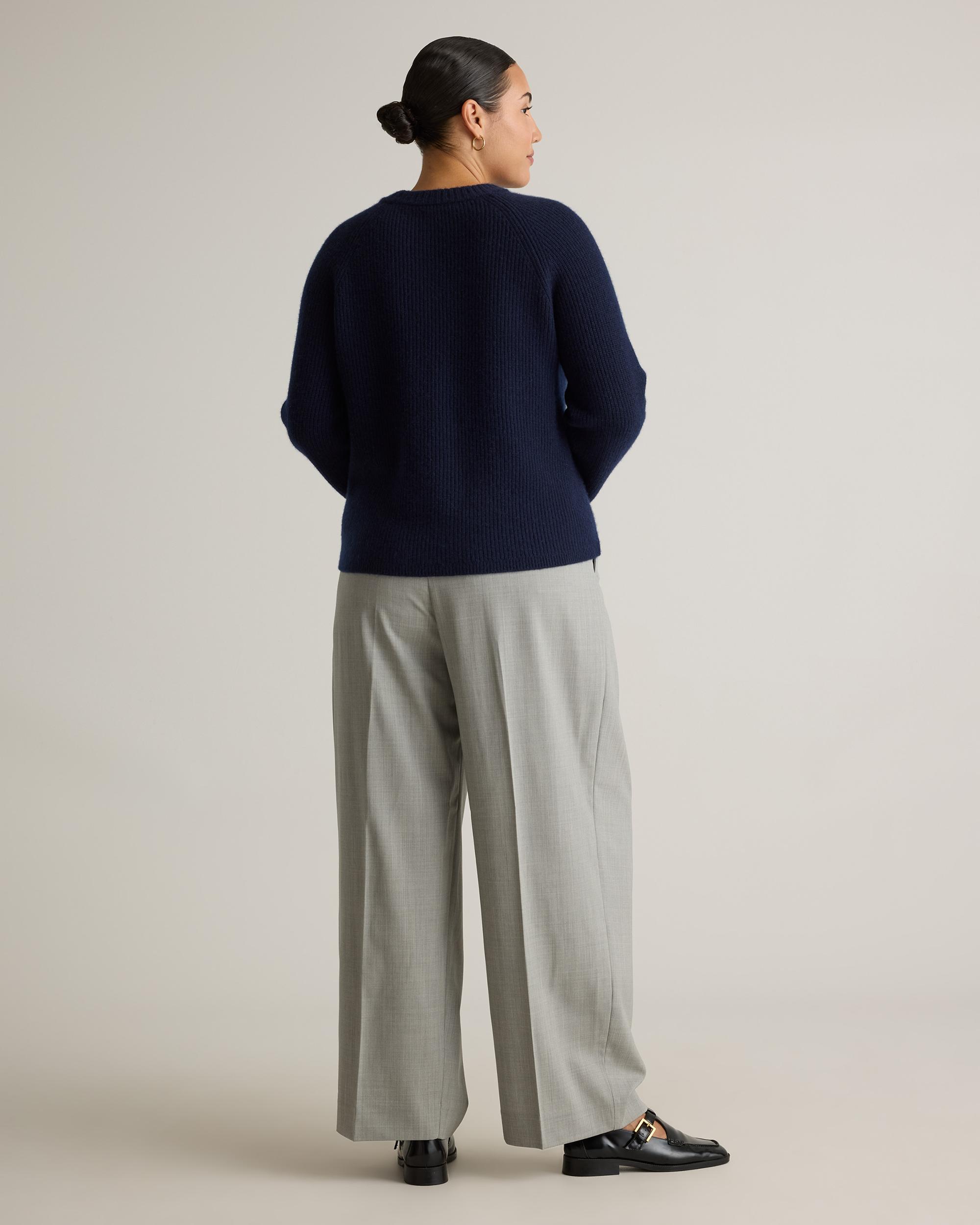 Quince | Women's Mongolian Cashmere Fisherman Crewneck Sweater Product Image