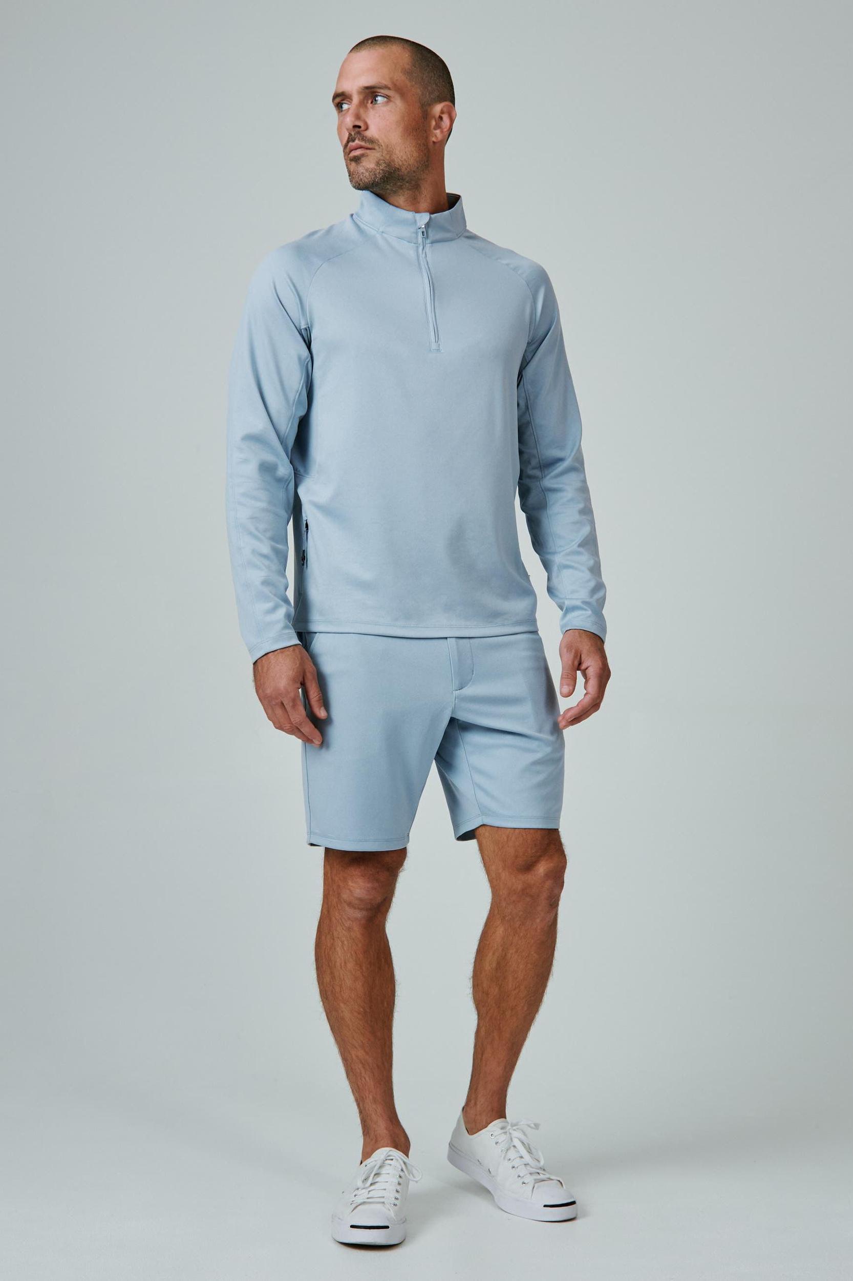 A Game Quarter Zip Pull Over - Light Blue Product Image