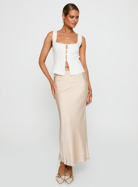 The Charmaine Maxi Skirt Cream Product Image