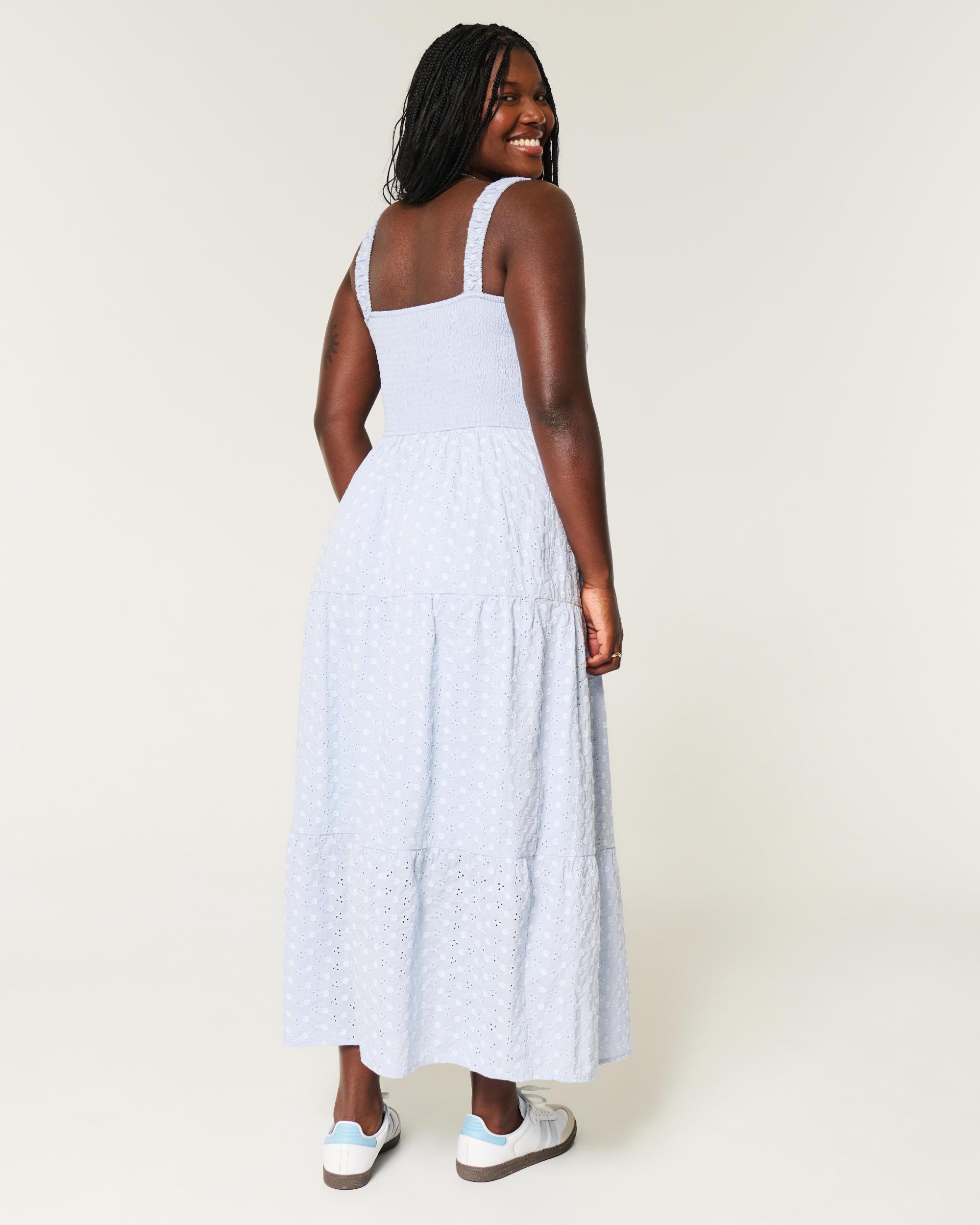 Hollister Sofia Side-Smocked Maxi Dress Product Image