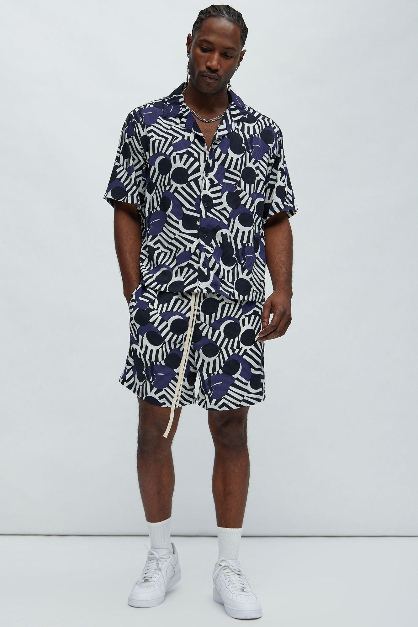 Abstract Zebra Shirt - Black/combo Product Image